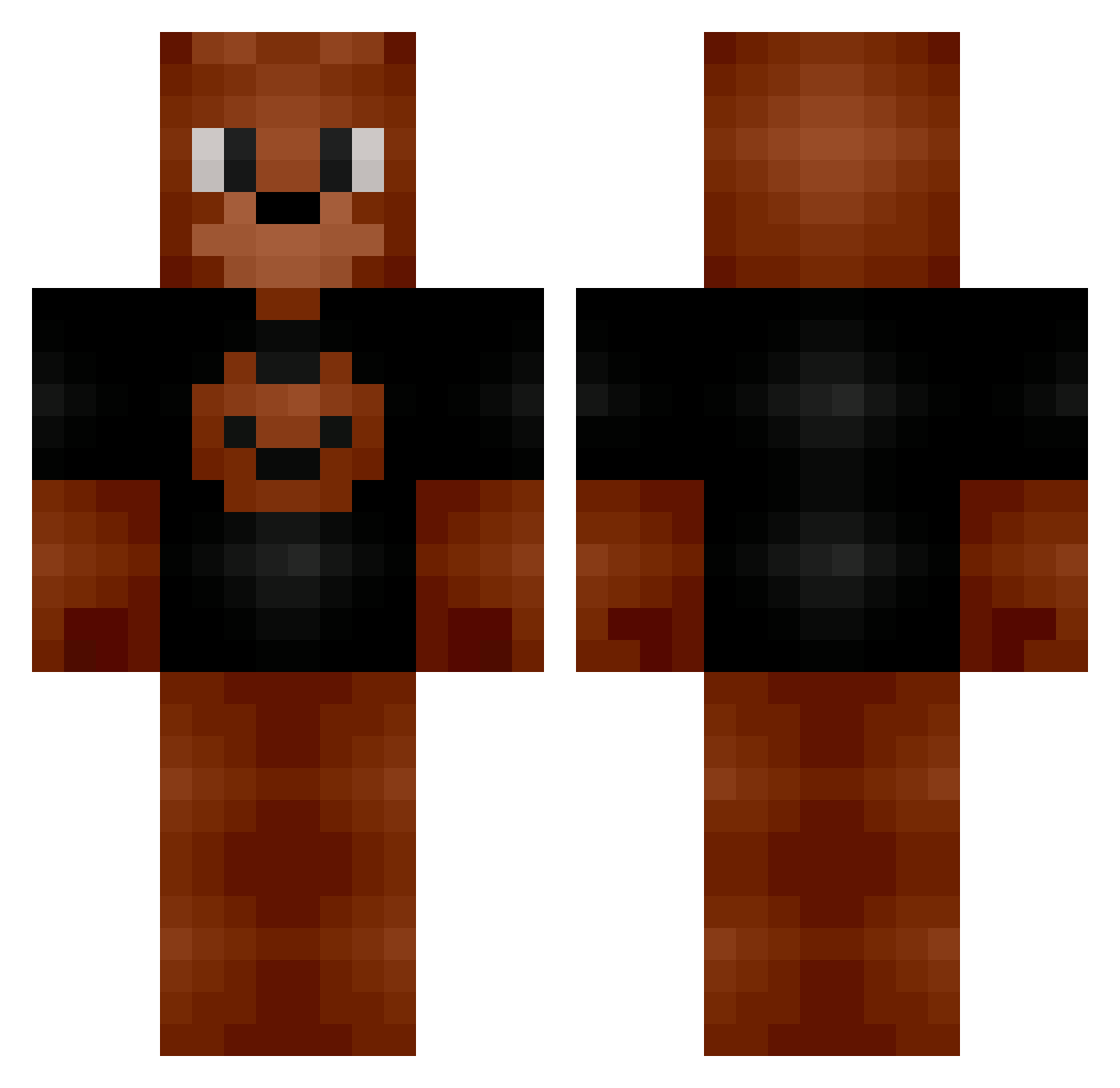 Teddyboyh Minecraft skin, front and back view