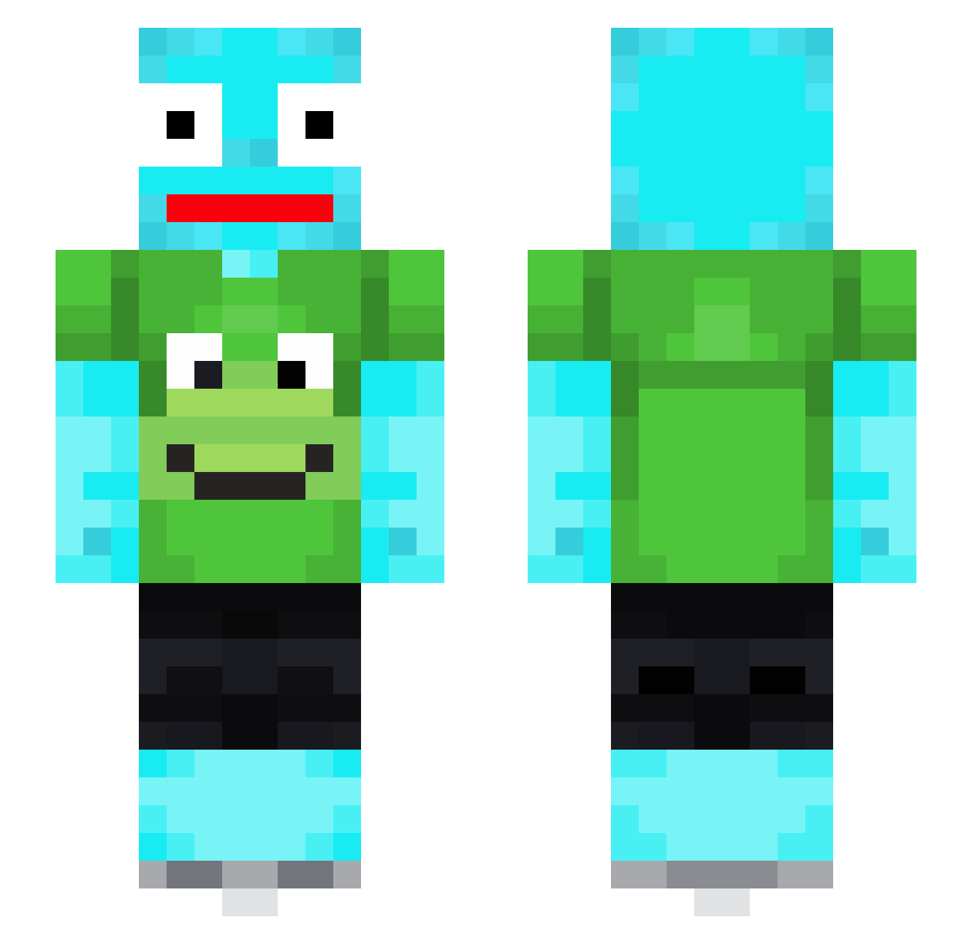 daddypoooo Minecraft skin, front and back view