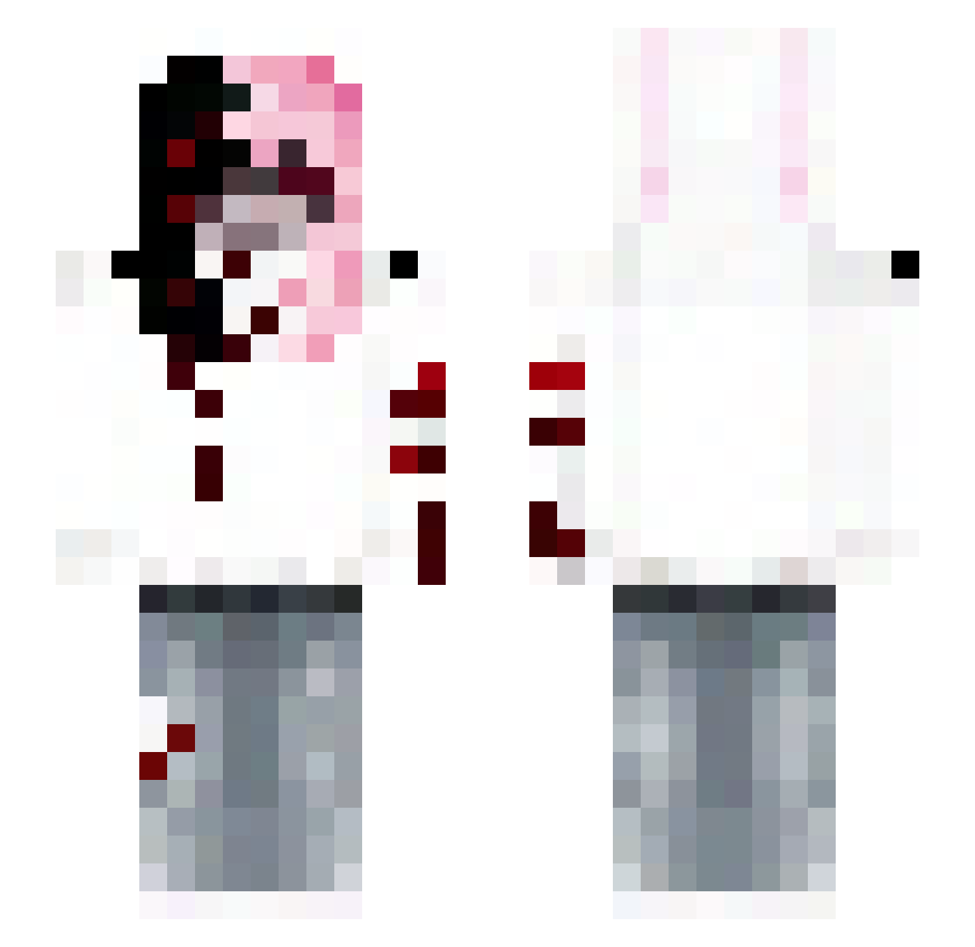 digitalcupid27 Minecraft skin, front and back view