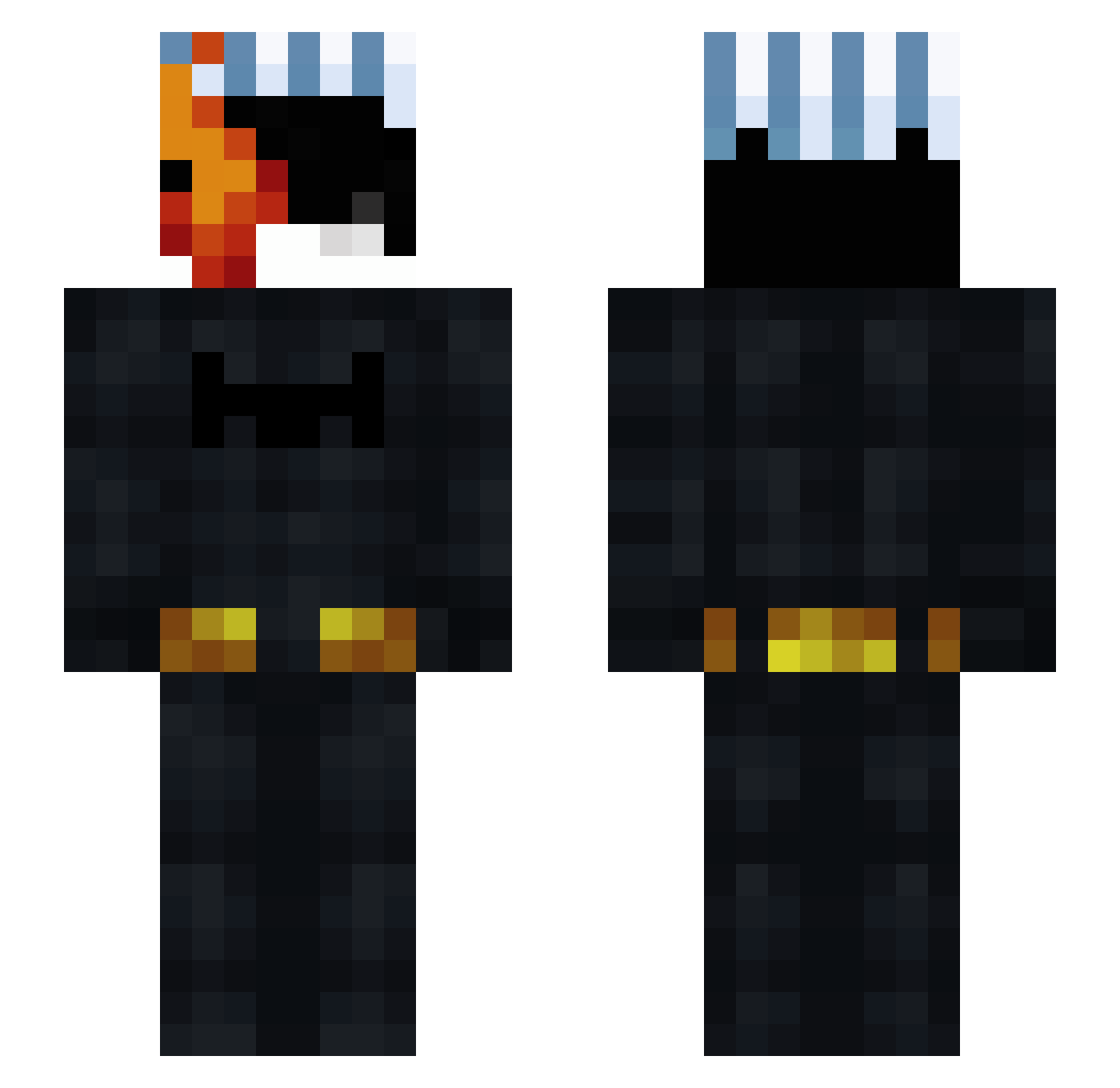 shin7828 Minecraft skin, front and back view
