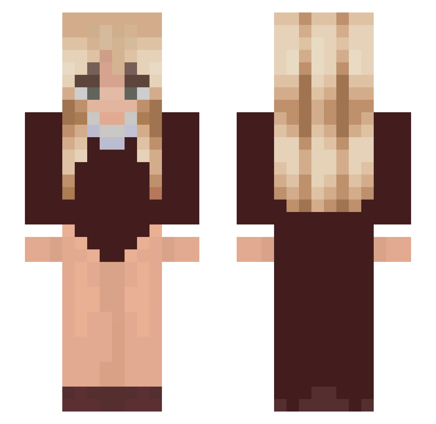 sammmm1989 Minecraft skin, front and back view