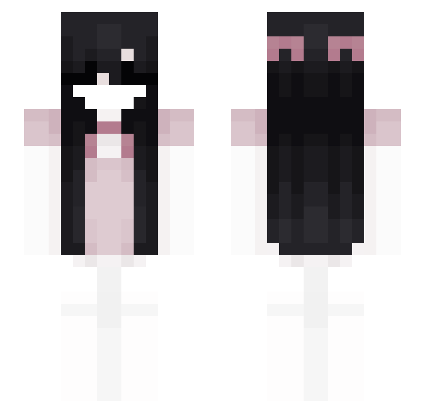 fpkf Minecraft skin, front and back view