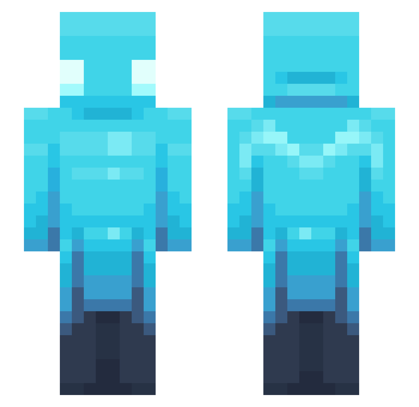 HadesIlIl Minecraft skin, front and back view