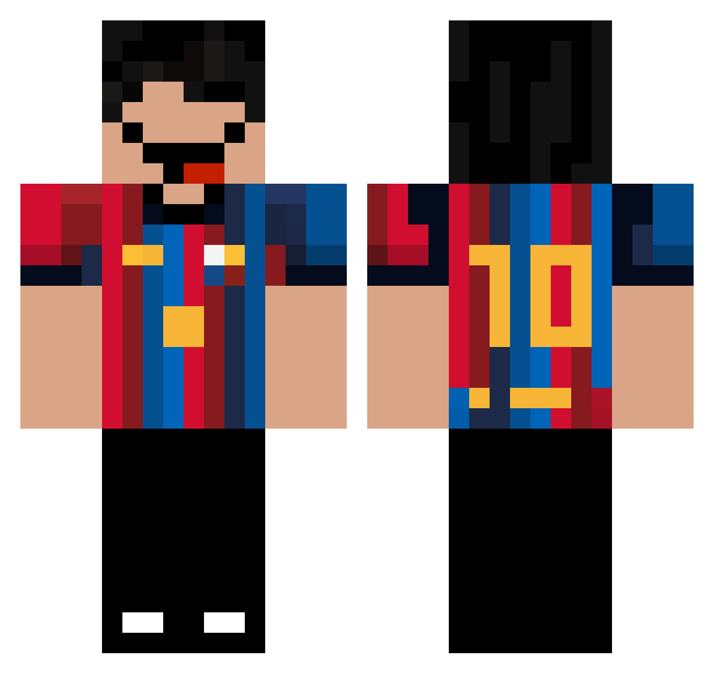 SoyLalitoh Minecraft skin, front and back view