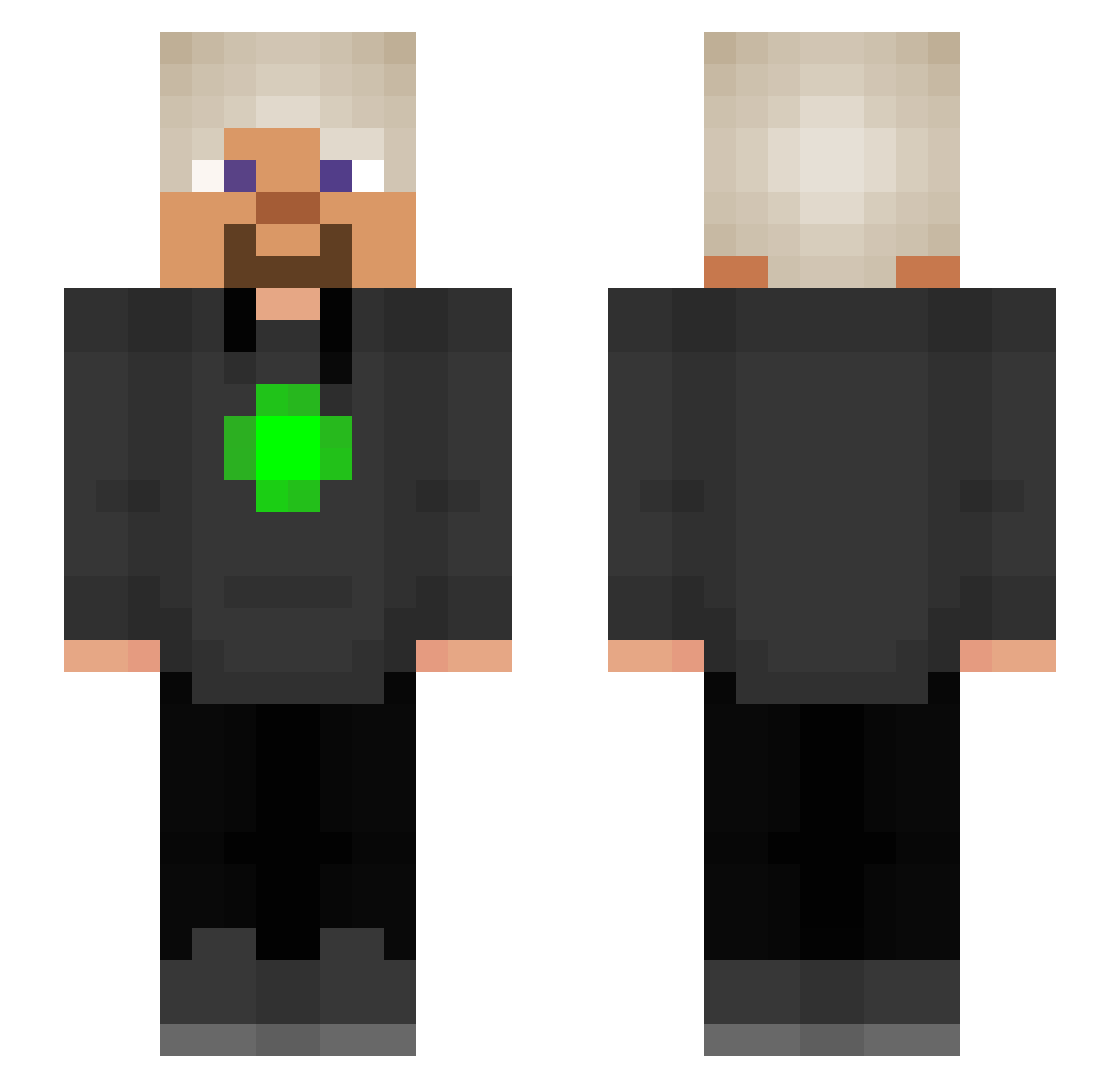 Tokaarikime Minecraft skin, front and back view