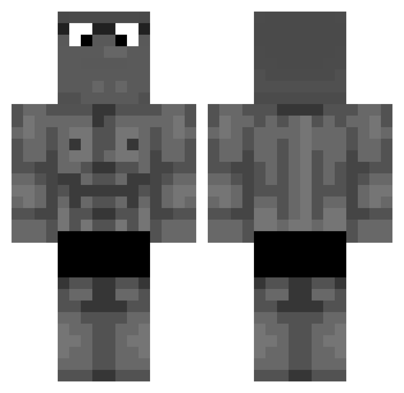 Eqoist_ Minecraft skin, front and back view