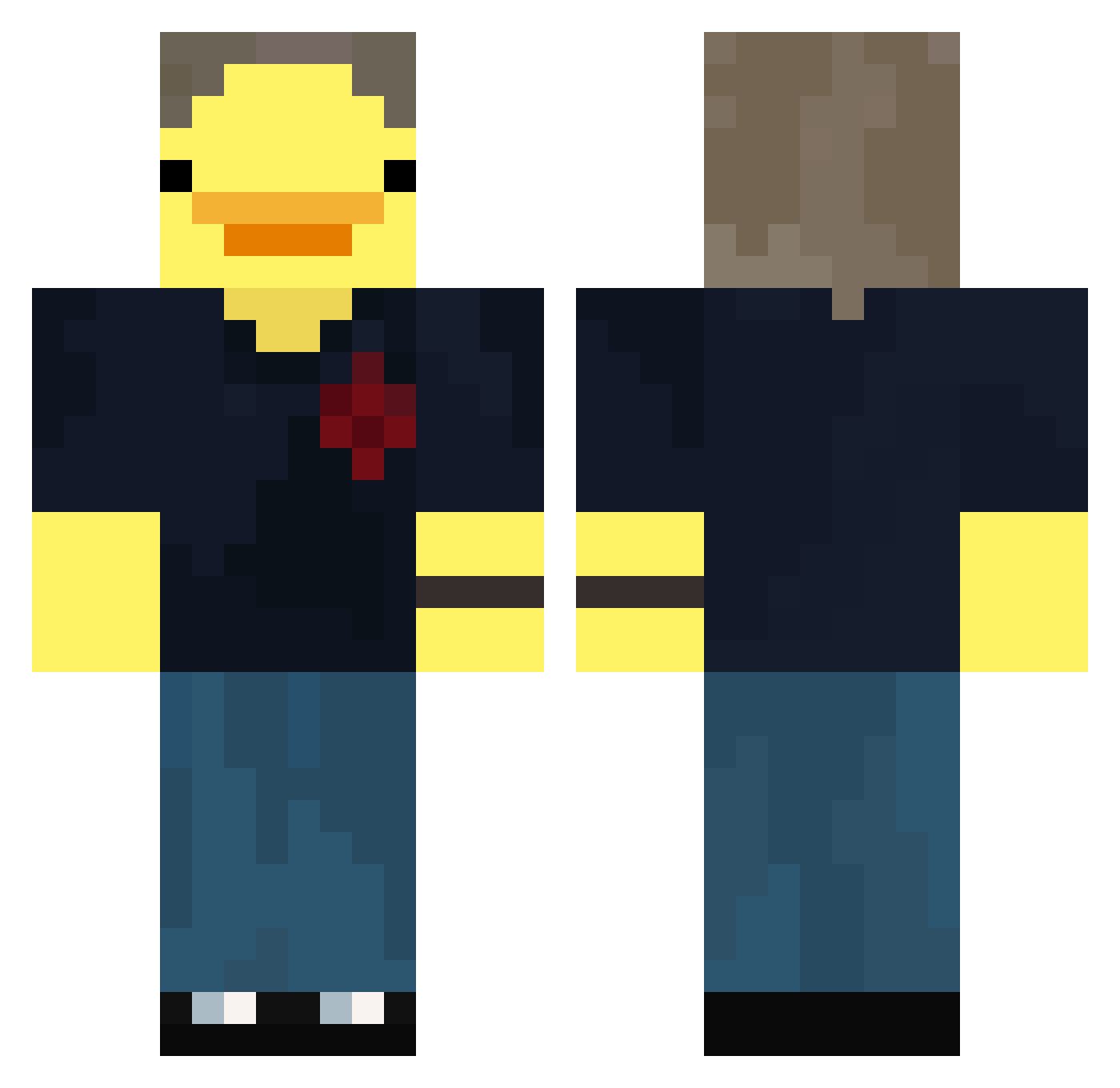Slota_Janko Minecraft skin, front and back view