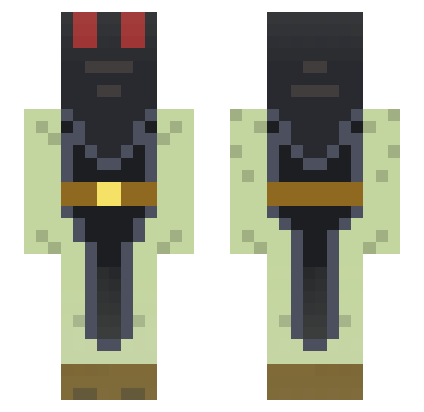SweetyToothy Minecraft skin, front and back view