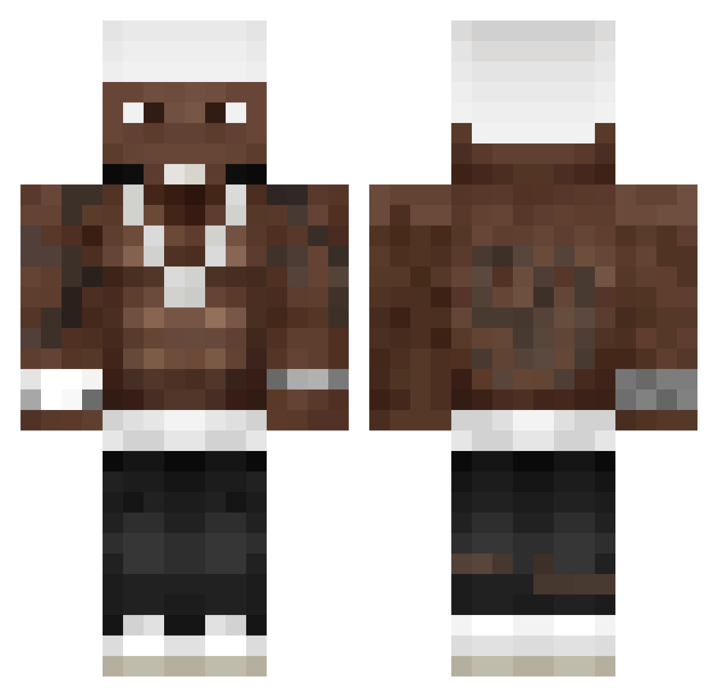 ChannelNO5 Minecraft skin, front and back view