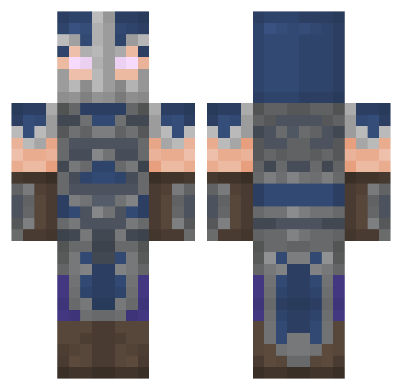 bluelamp0307 Minecraft skin, front and back view