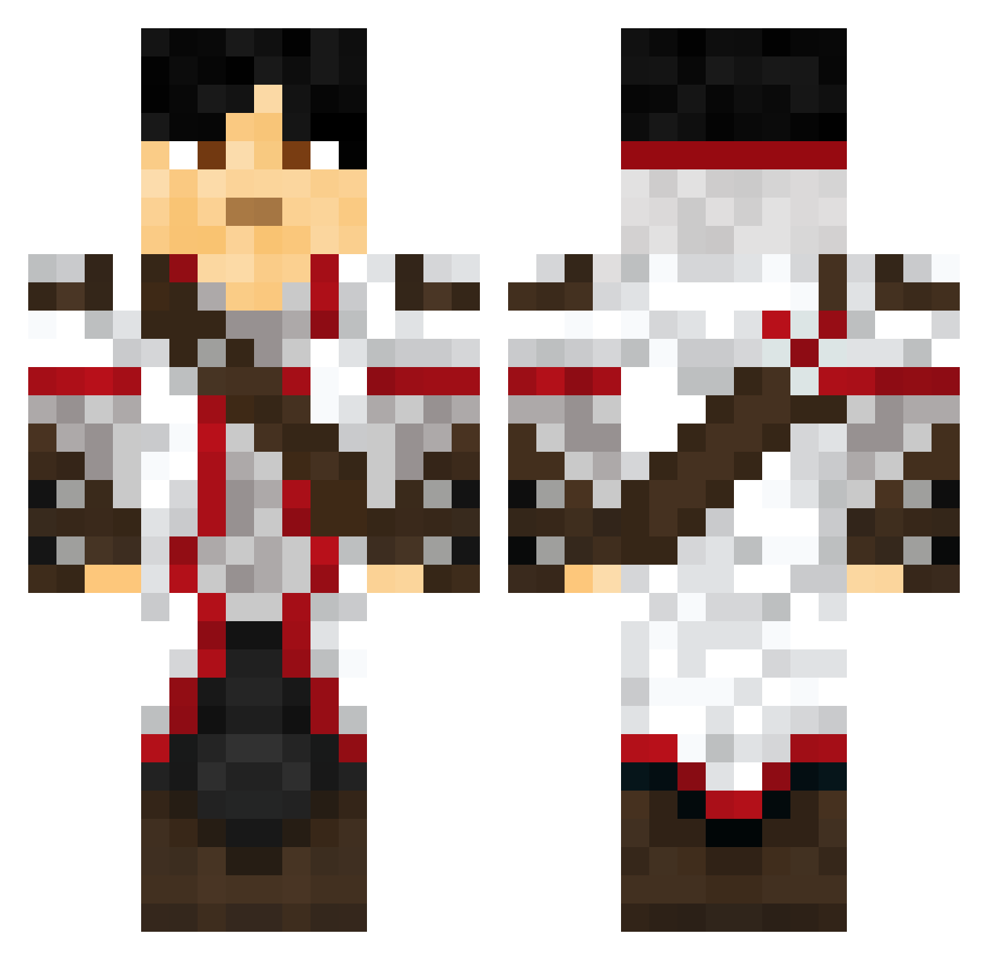 JinXz Minecraft skin, front and back view