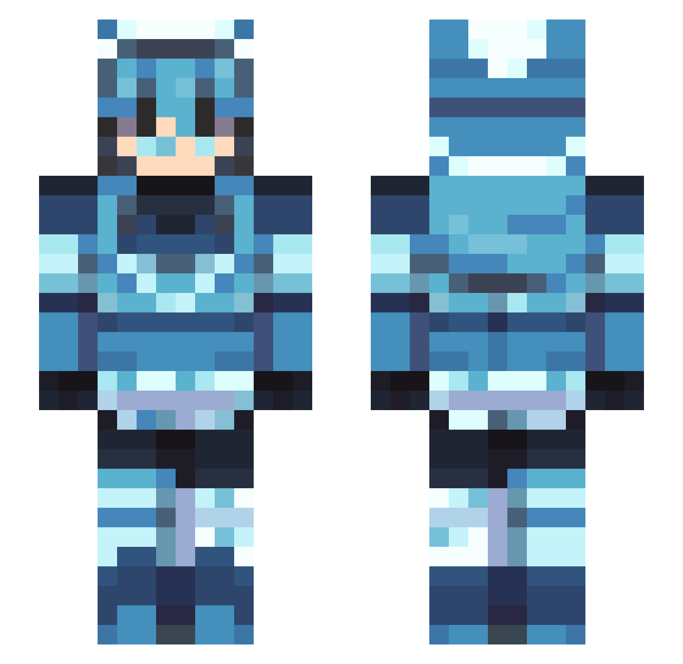 Ever_MC Minecraft skin, front and back view