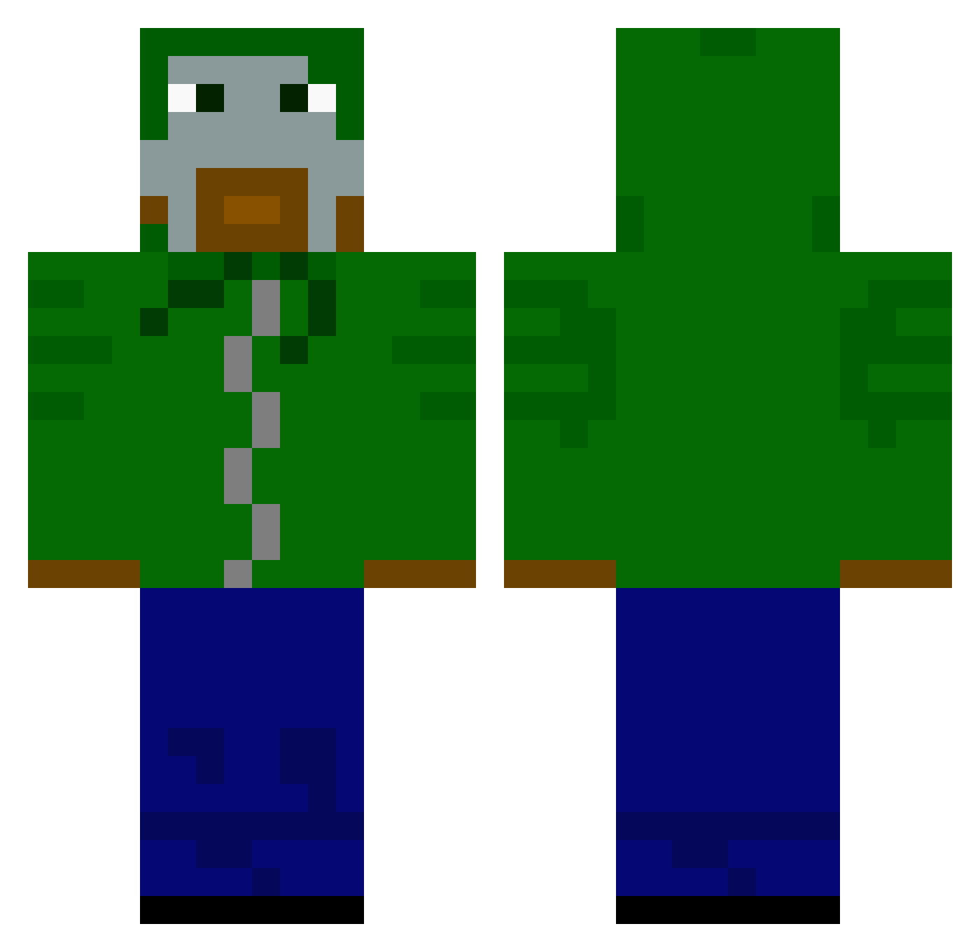RiverJames27 Minecraft skin, front and back view