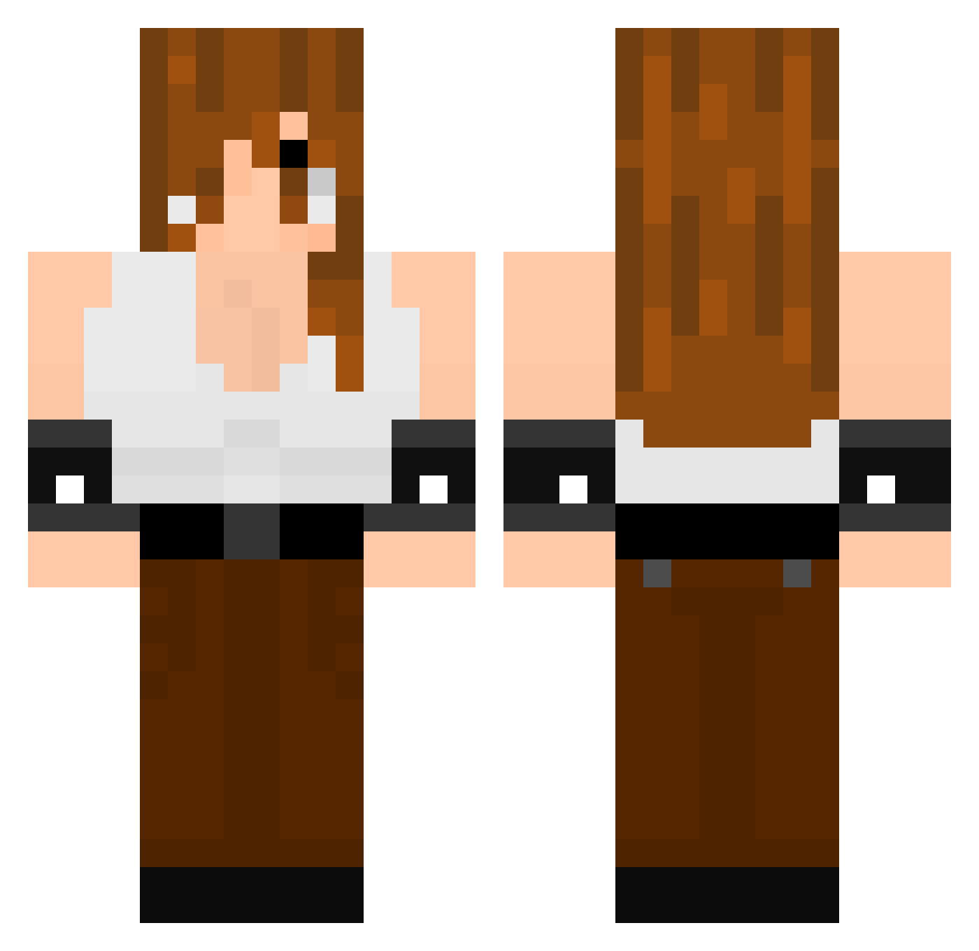 Meli0dasus Minecraft skin, front and back view
