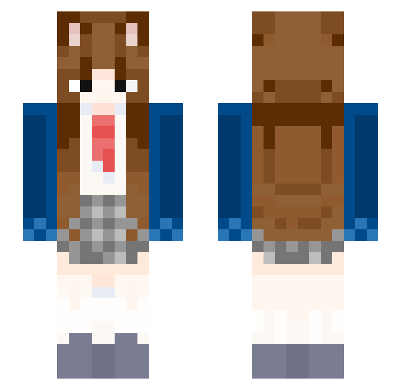 Ari172 Minecraft skin, front and back view