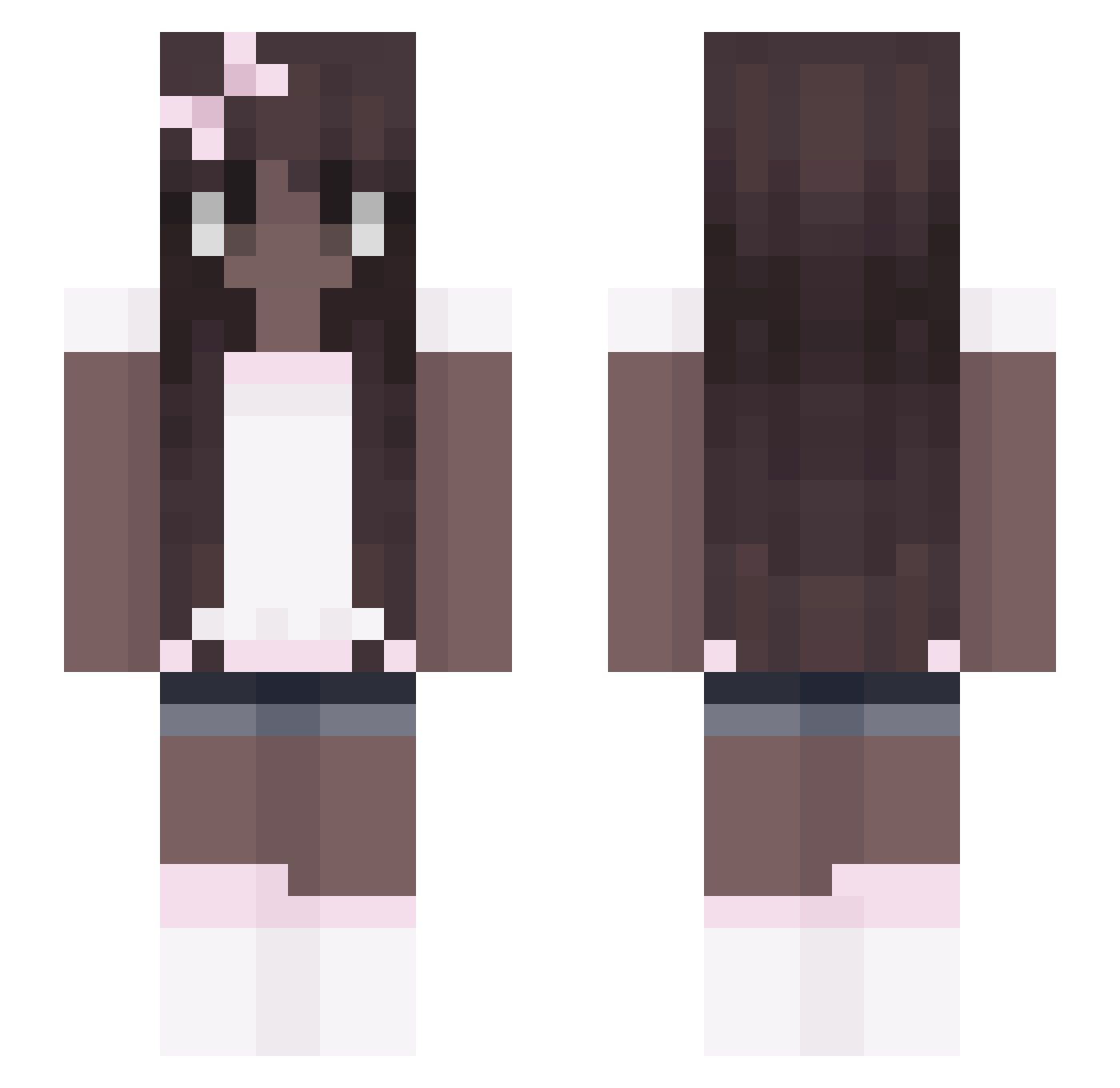 teddybear6675 Minecraft skin, front and back view