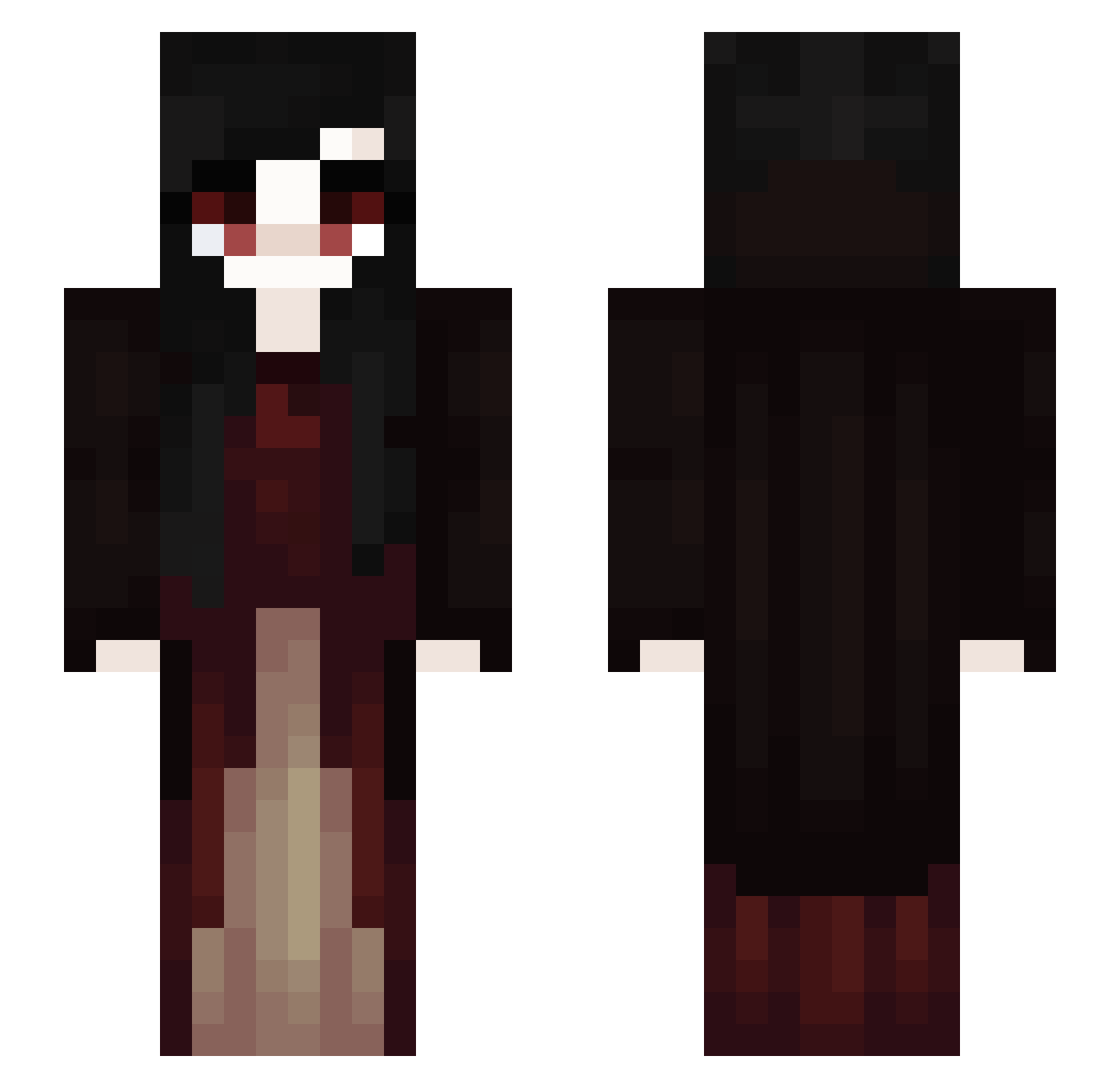 Kenri_ Minecraft skin, front and back view