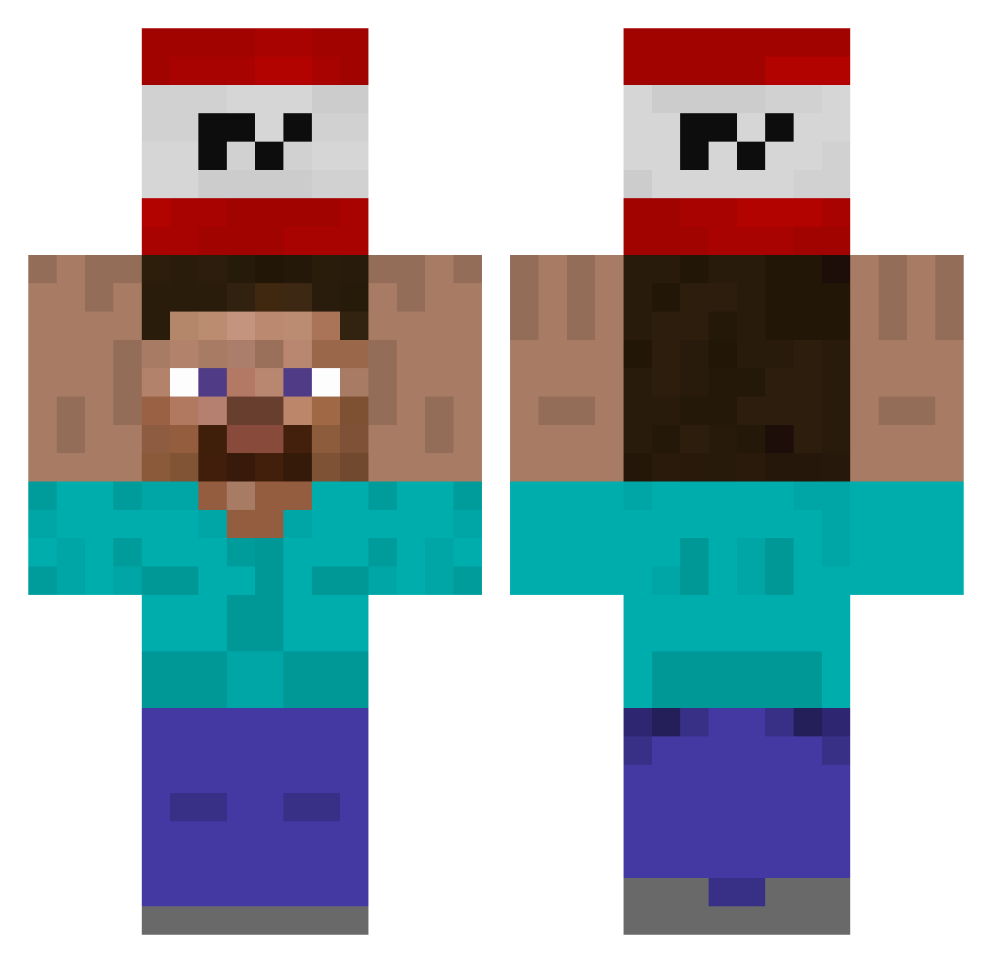 dolphin_soda Minecraft skin, front and back view
