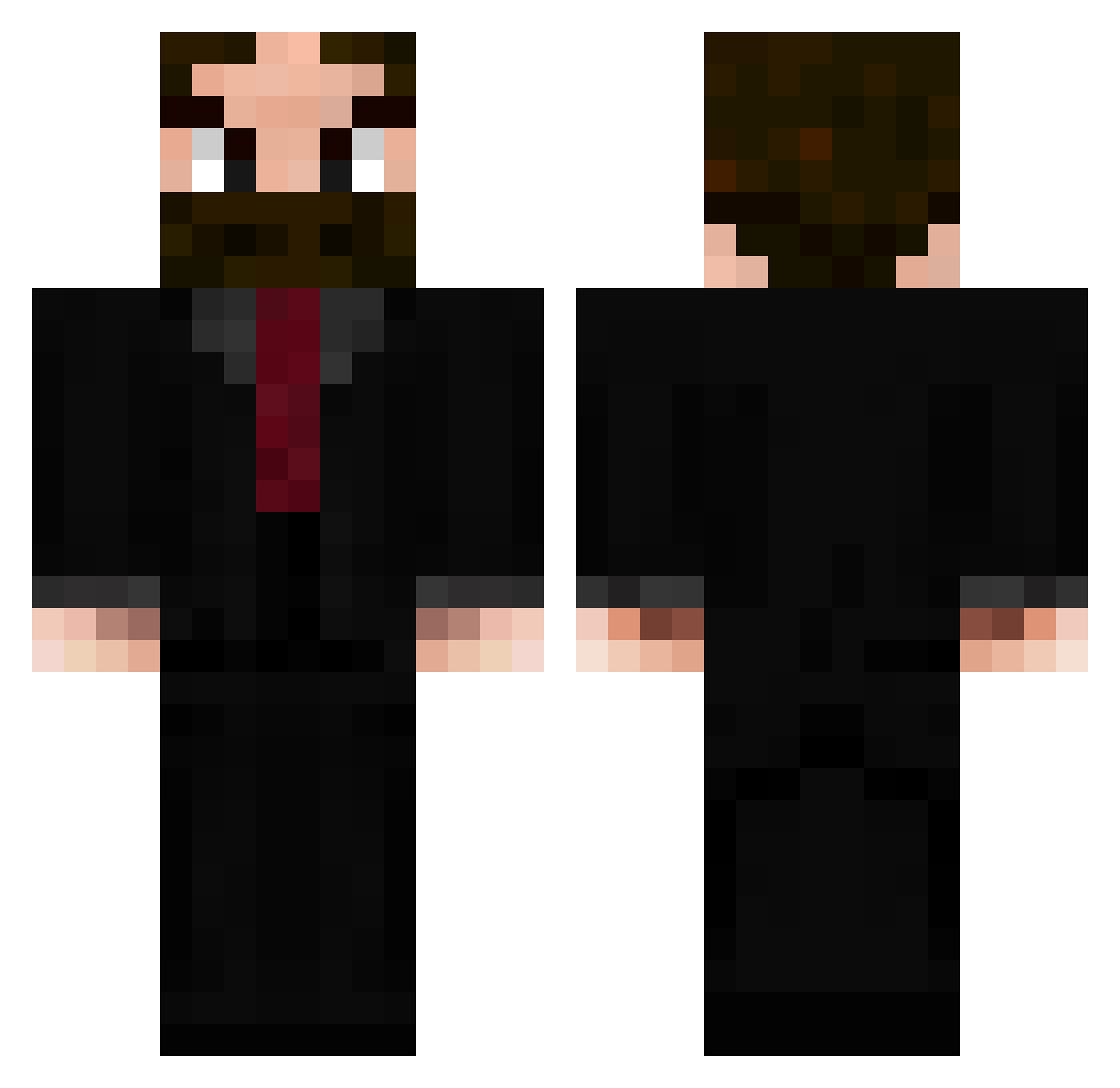 Yagizhan Minecraft skin, front and back view