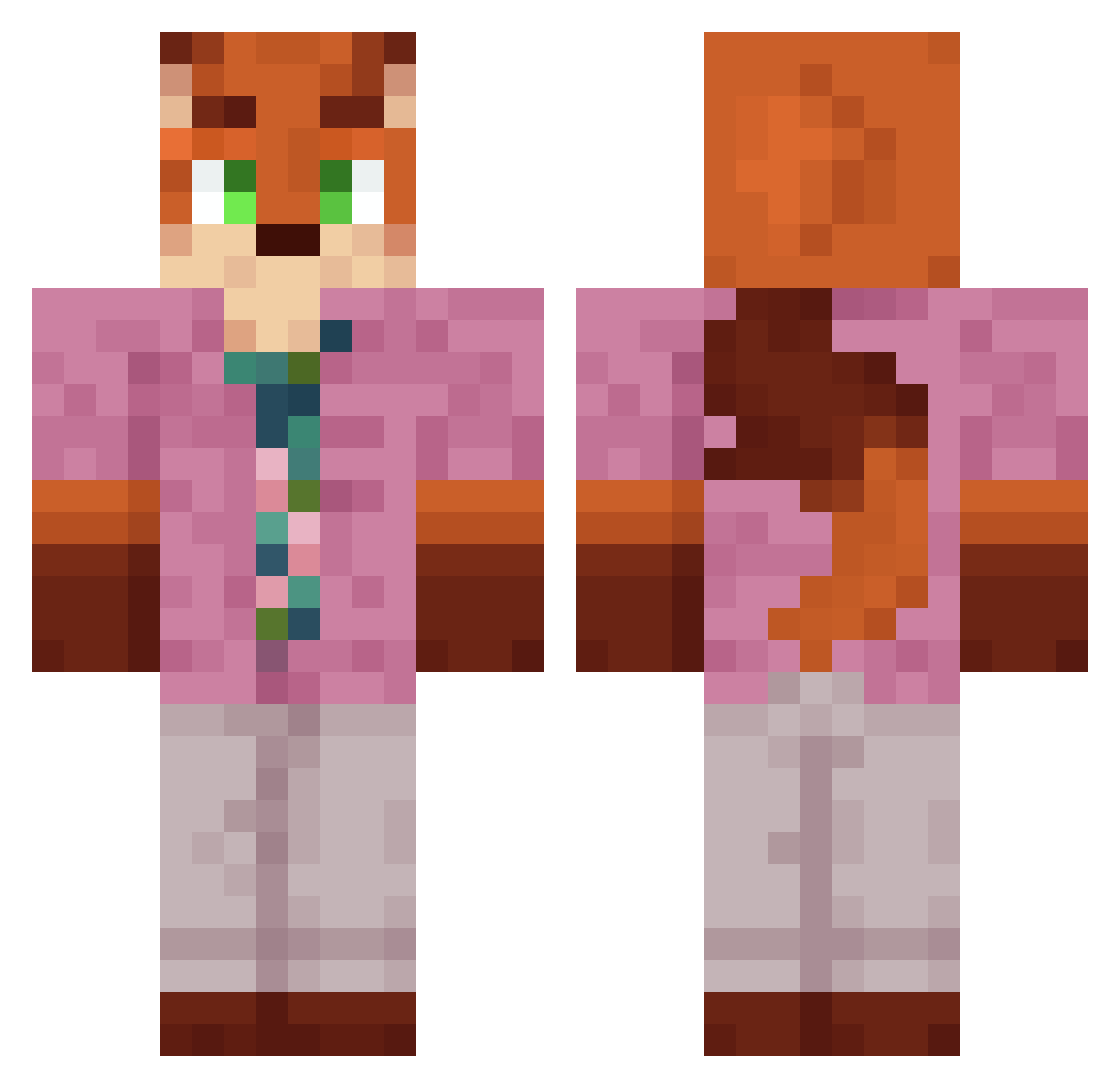 uwuslaw Minecraft skin, front and back view