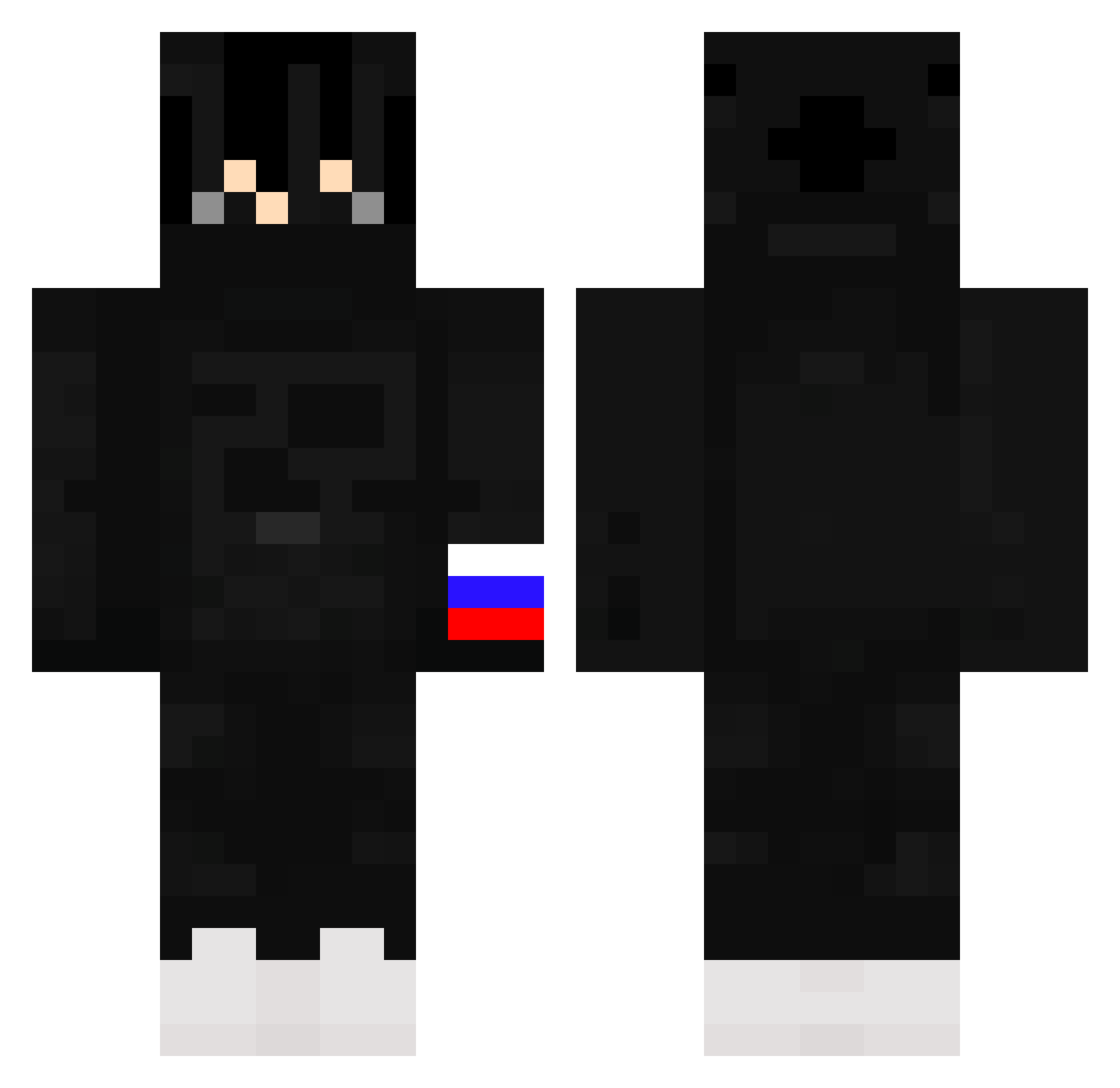 Iam_Mecnis Minecraft skin, front and back view