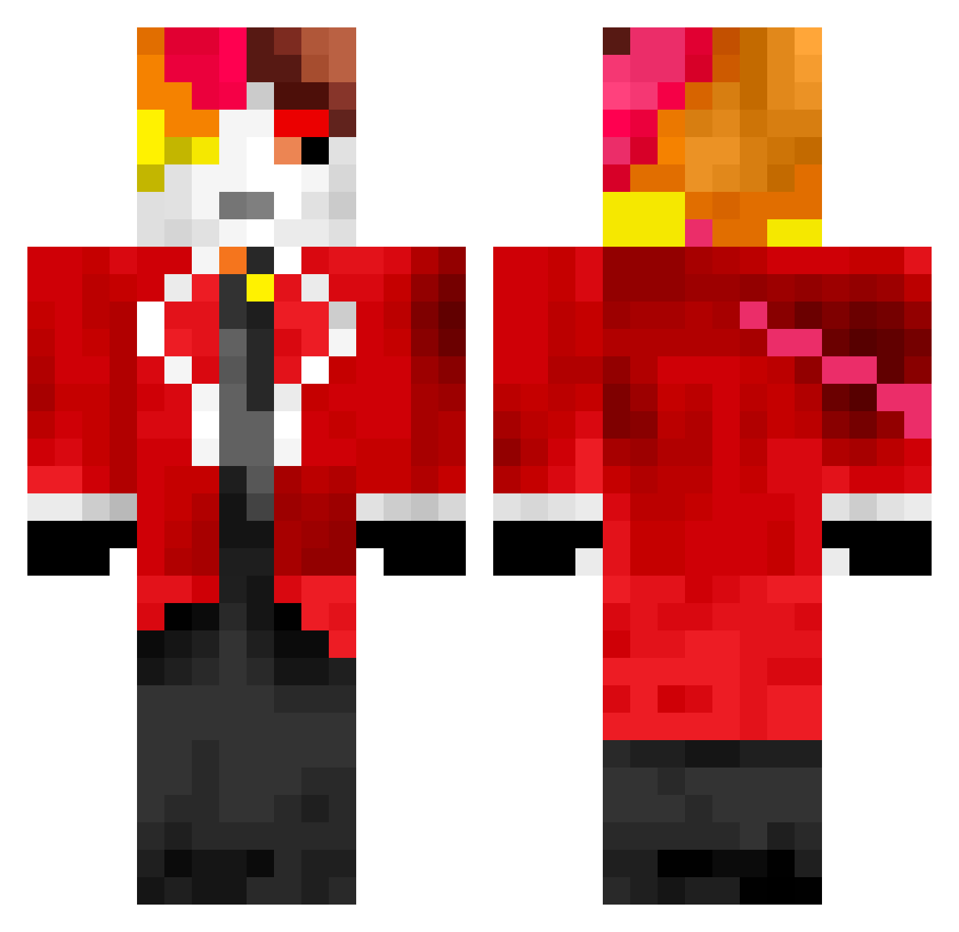 Chips1180 Minecraft skin, front and back view