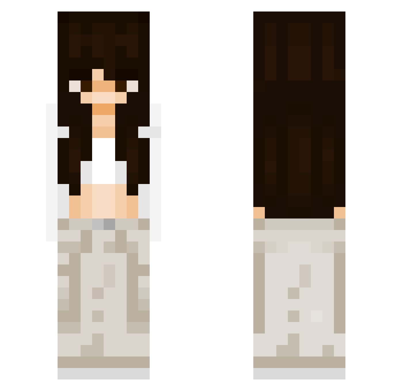 SweetIllusions Minecraft skin, front and back view