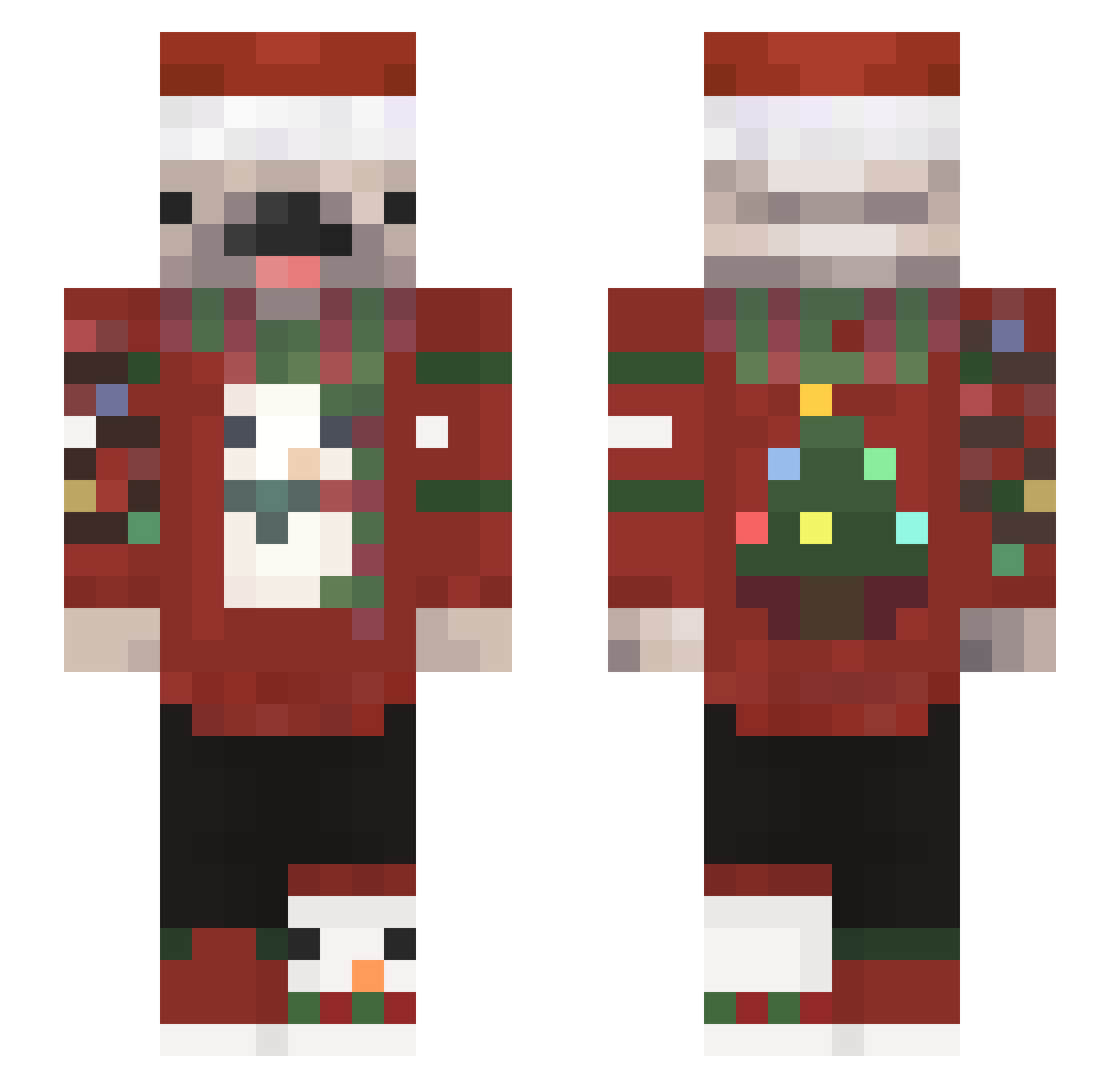 Traumato_jxr Minecraft skin, front and back view