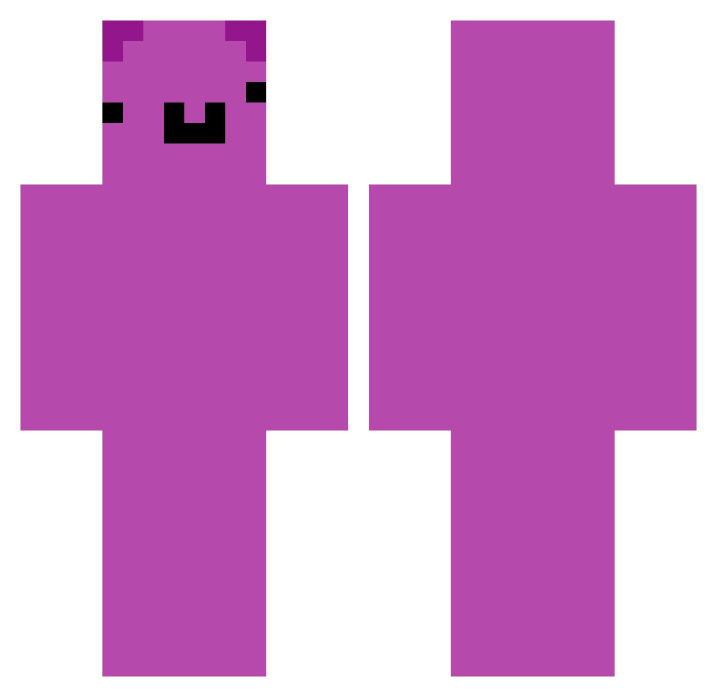 JustDripONPC Minecraft skin, front and back view