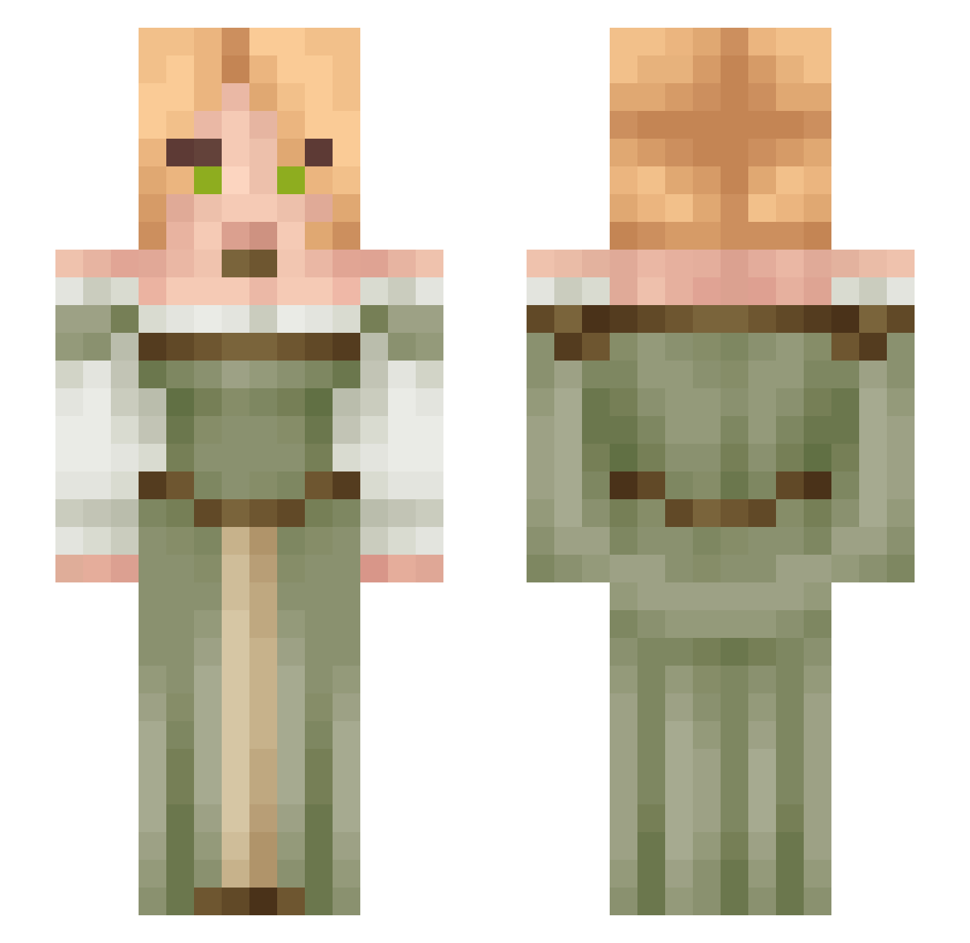 Gamergirlseal14 Minecraft skin, front and back view