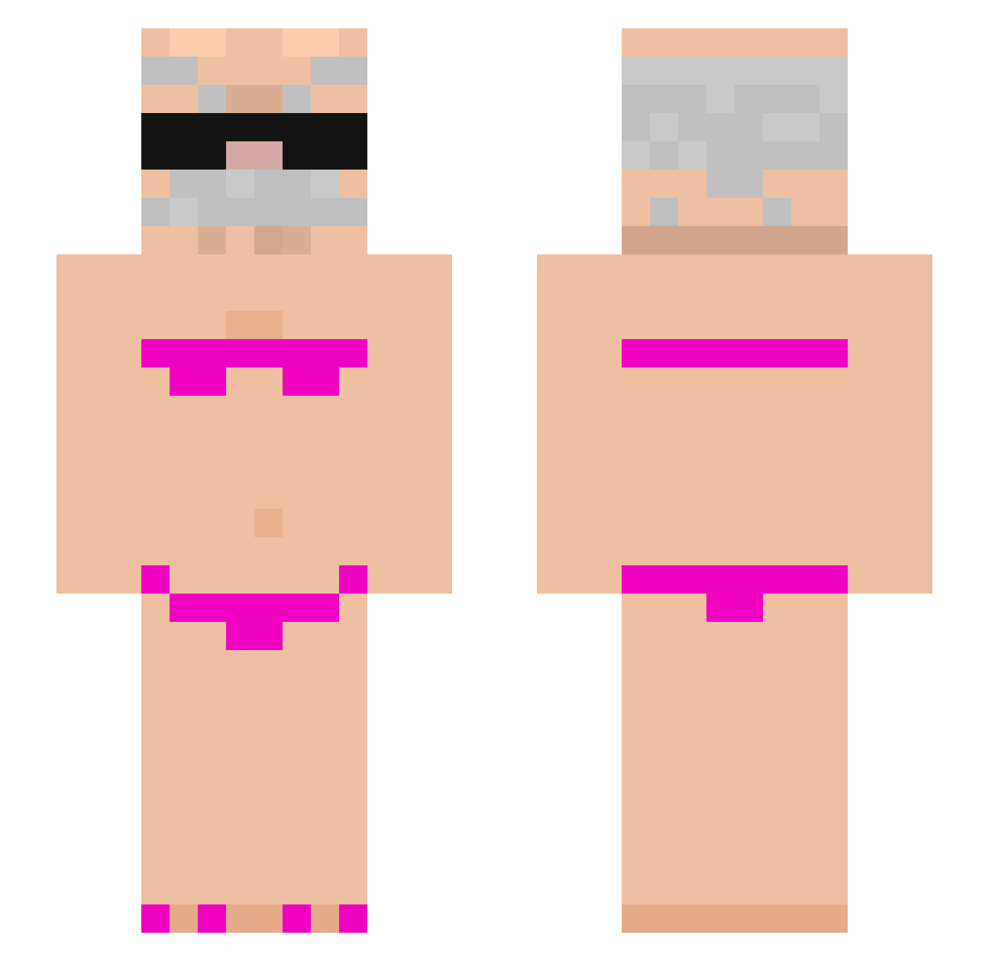 MrSheckelstein14 Minecraft skin, front and back view