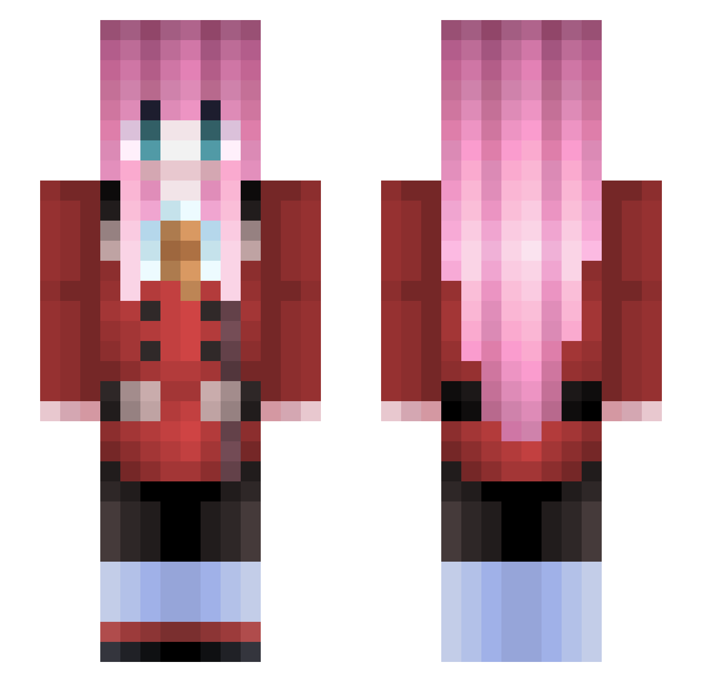 Gianluca08 Minecraft skin, front and back view