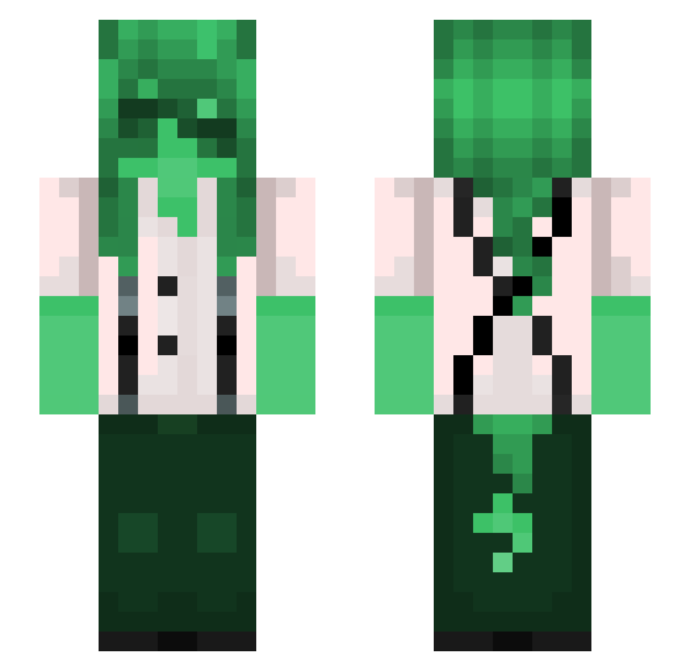 ostcr Minecraft skin, front and back view