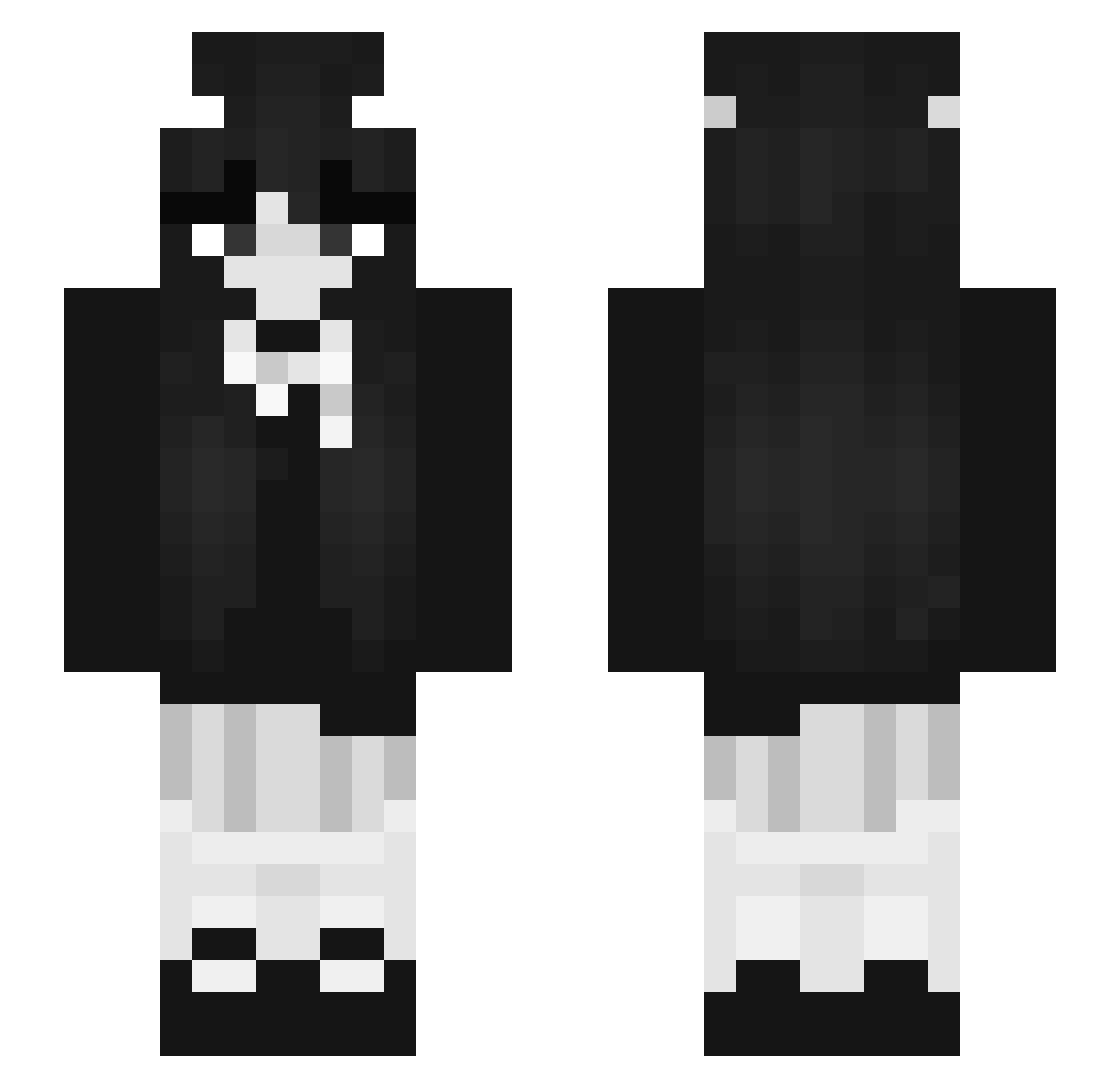 Pixel_testori Minecraft skin, front and back view