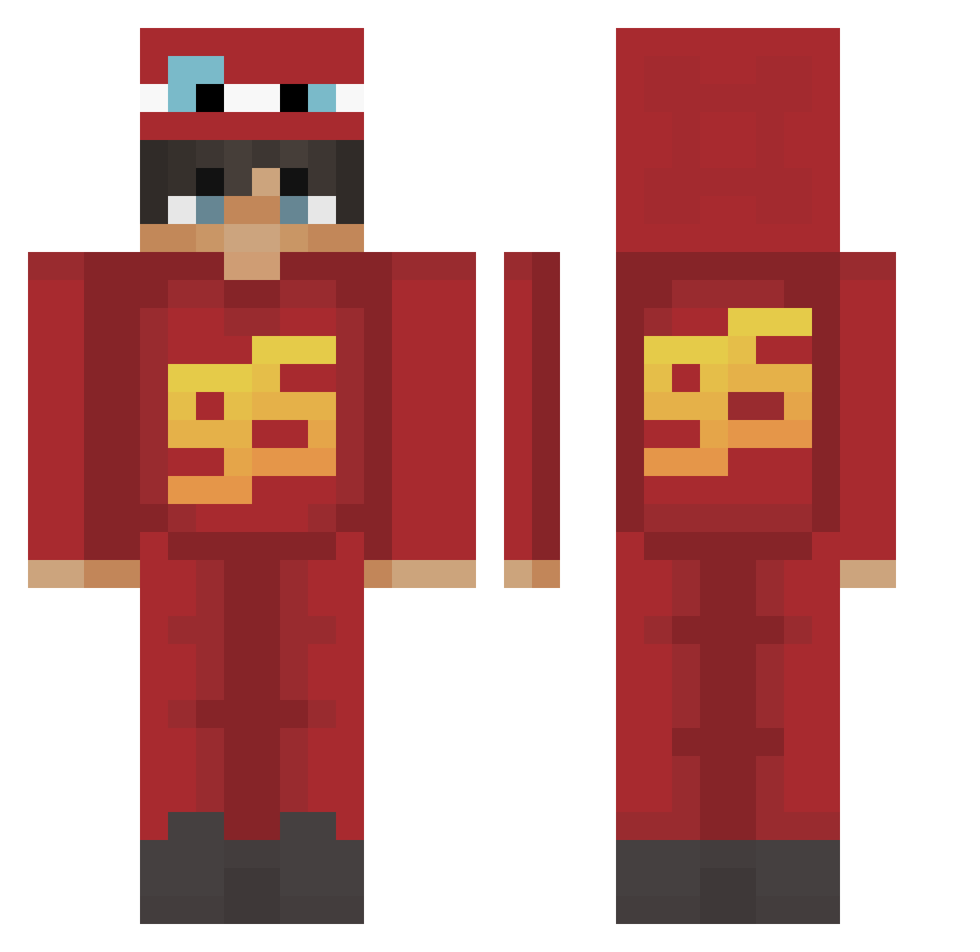 EagleKing10 Minecraft skin, front and back view