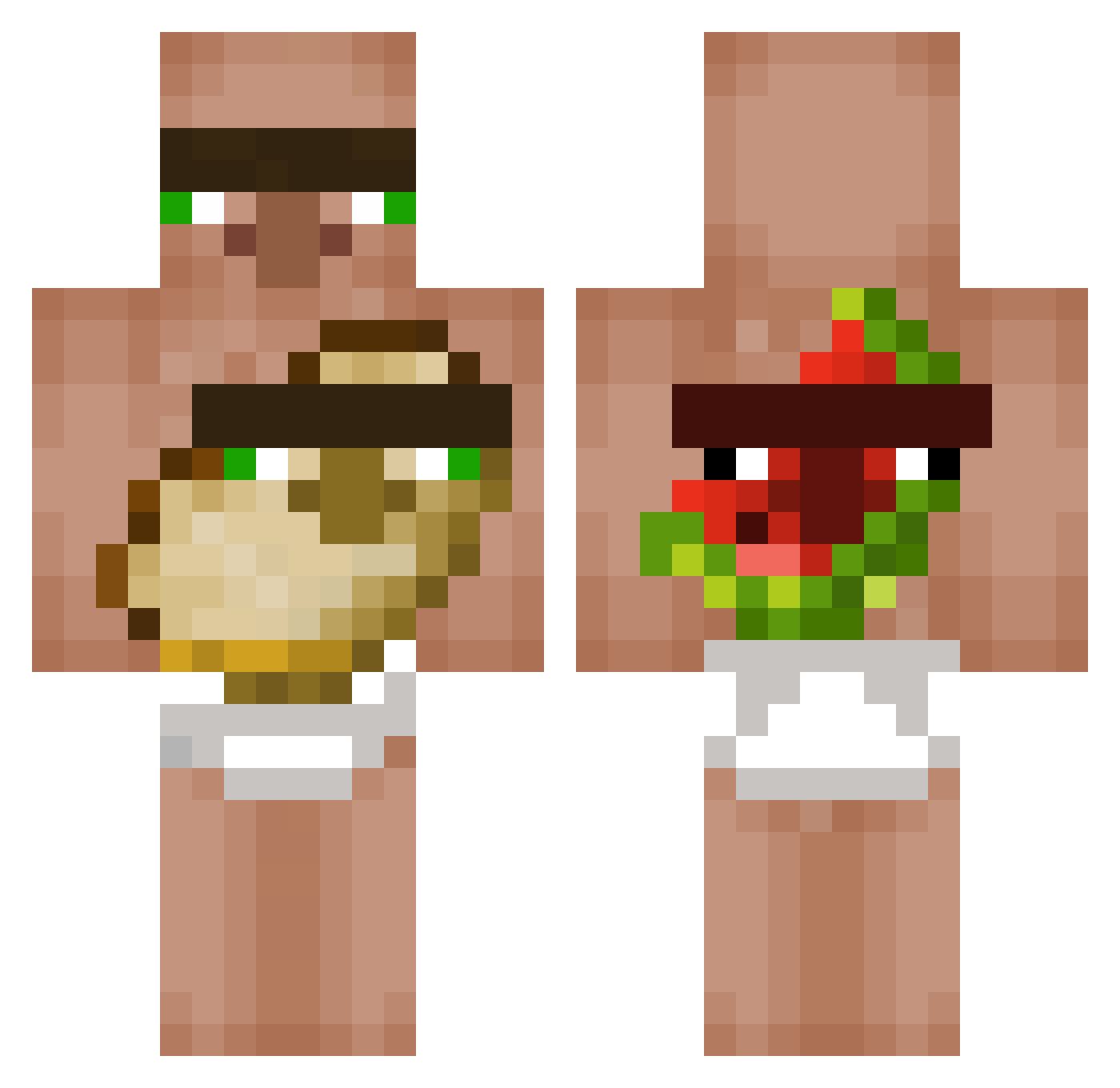 yarukiiLecktAri Minecraft skin, front and back view