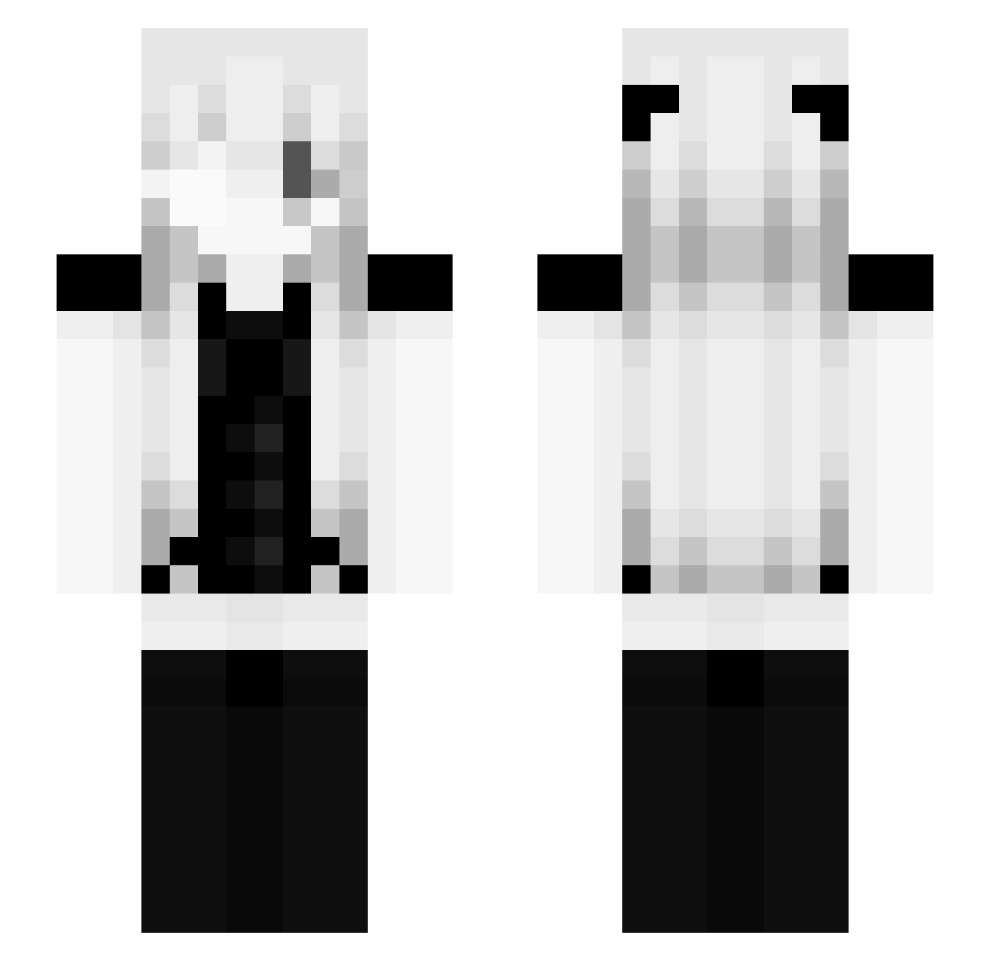 blissly Minecraft skin, front and back view