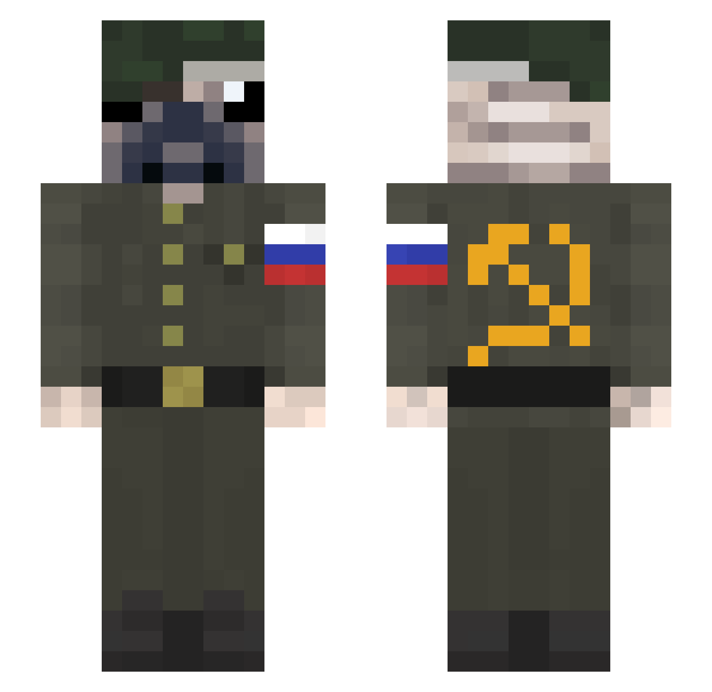 iSebq_ Minecraft skin, front and back view