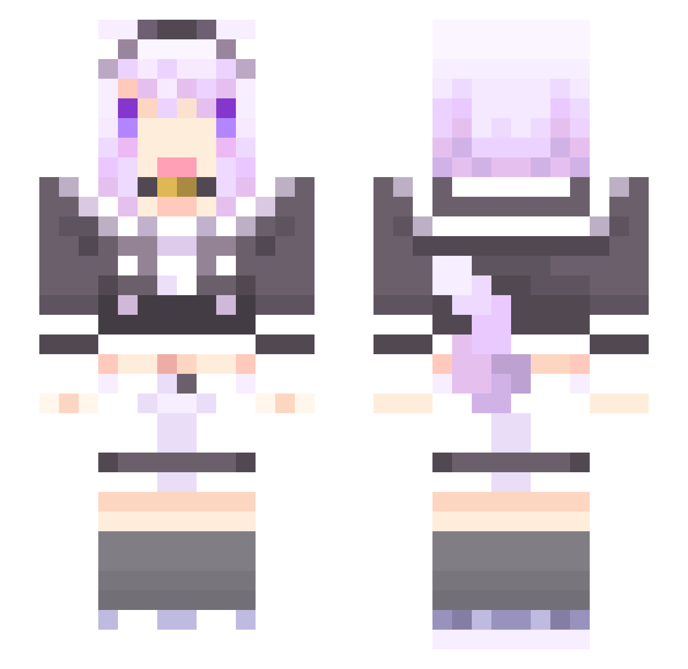 Diao_Ren_Jun Minecraft skin, front and back view