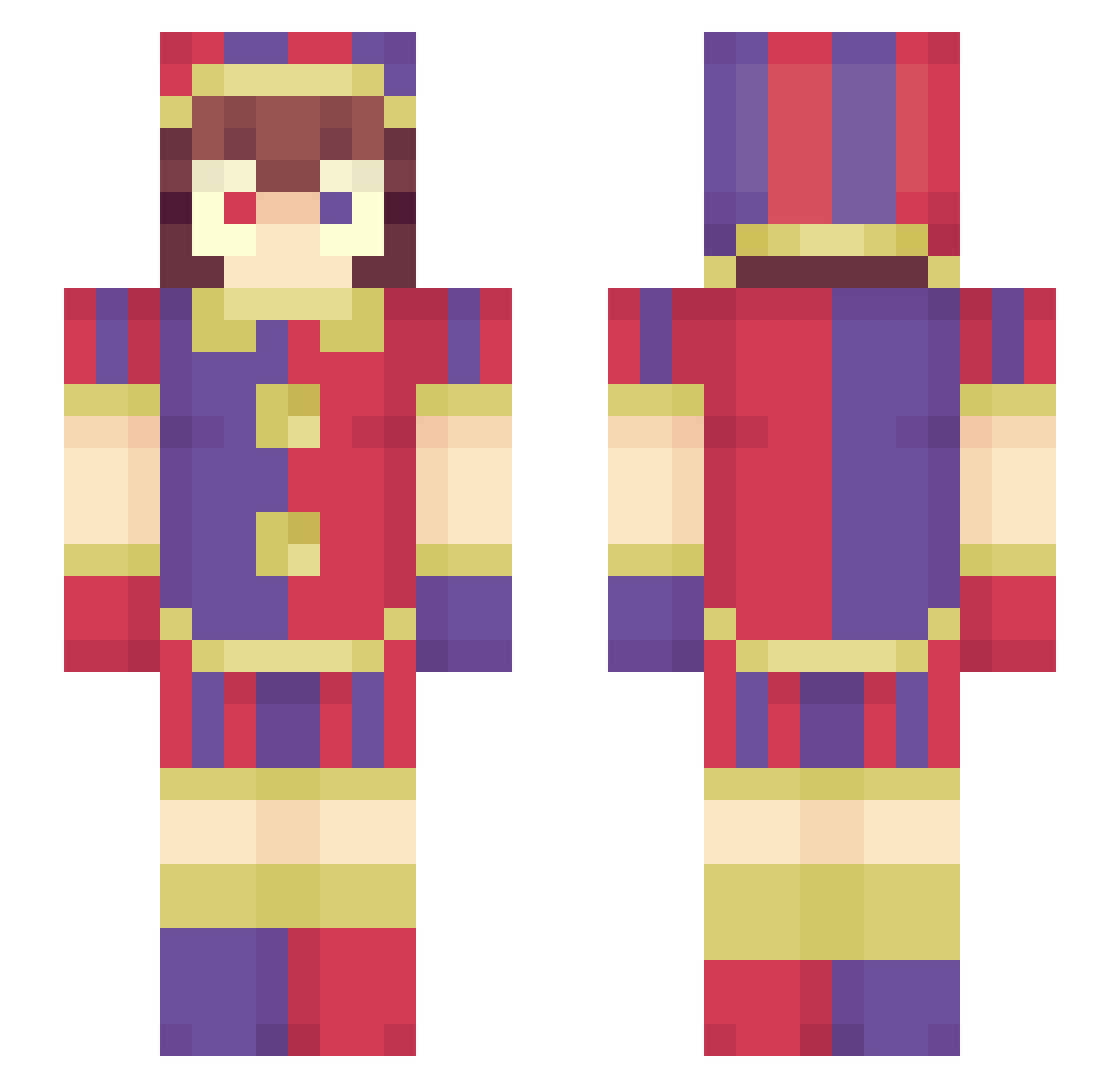 moonlight0_0 Minecraft skin, front and back view