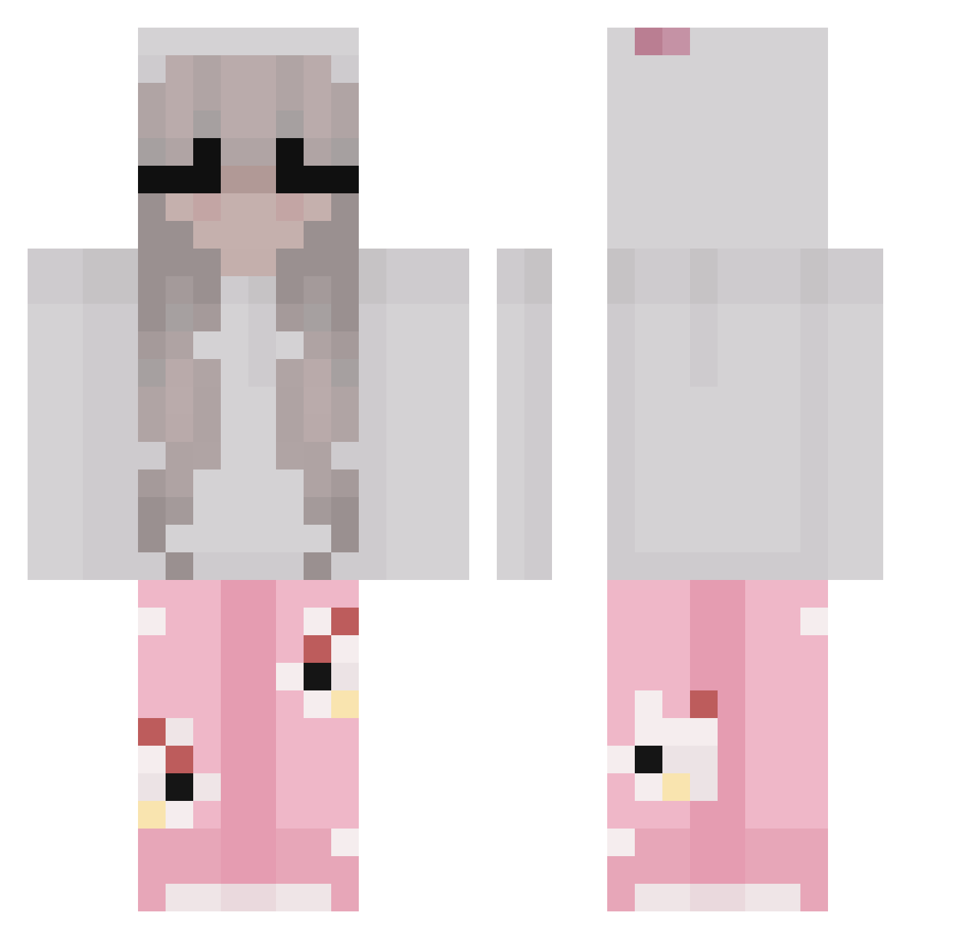 Lilypad_09 Minecraft skin, front and back view