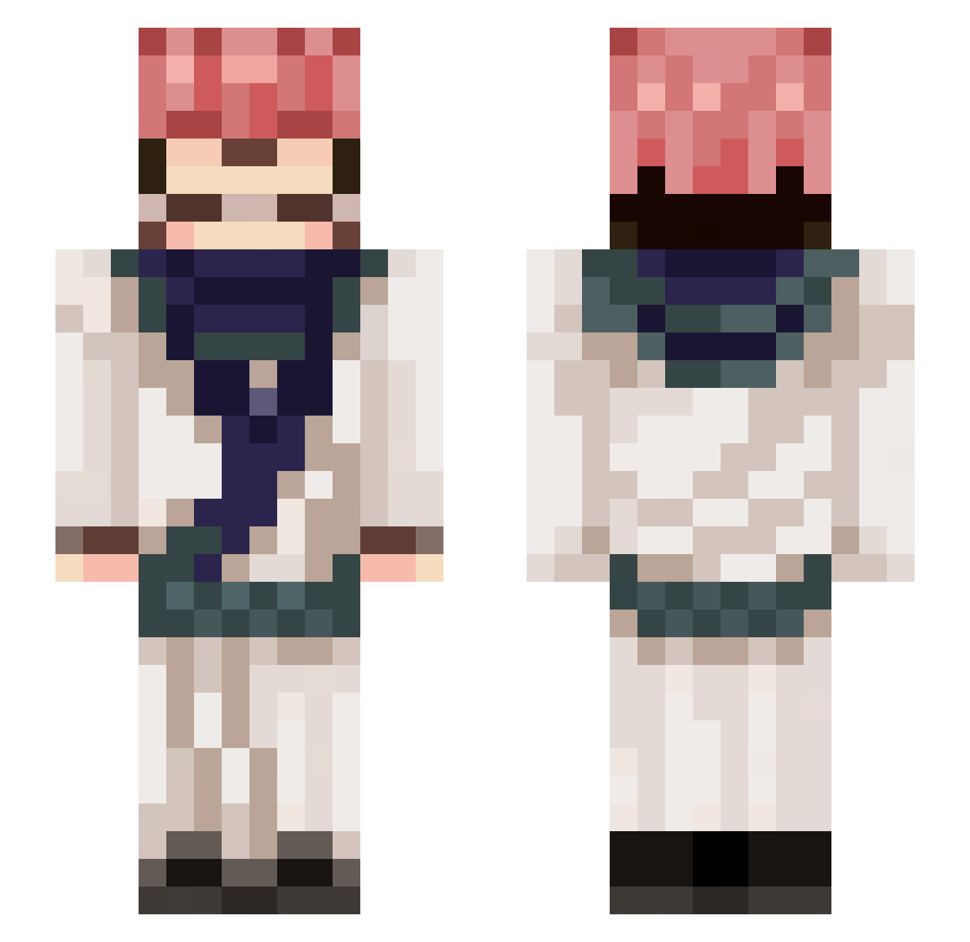 ShamizenThunder Minecraft skin, front and back view