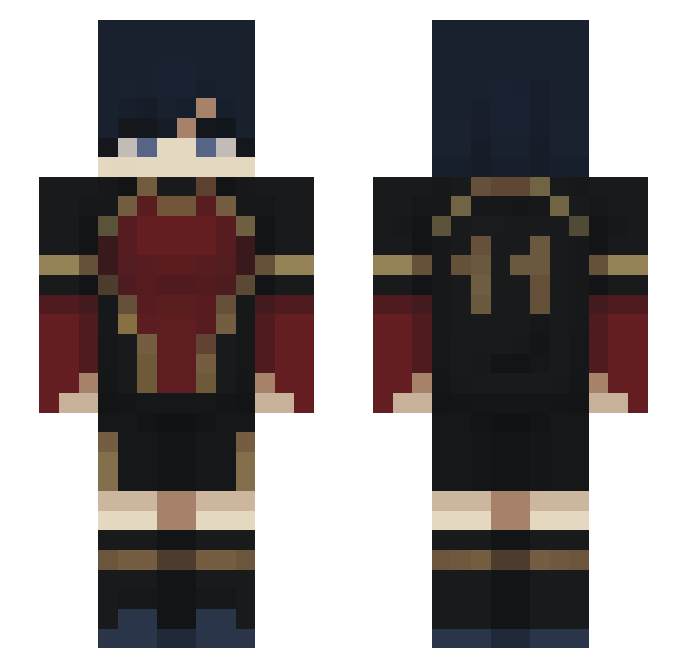 Ninja_Nerd17 Minecraft skin, front and back view