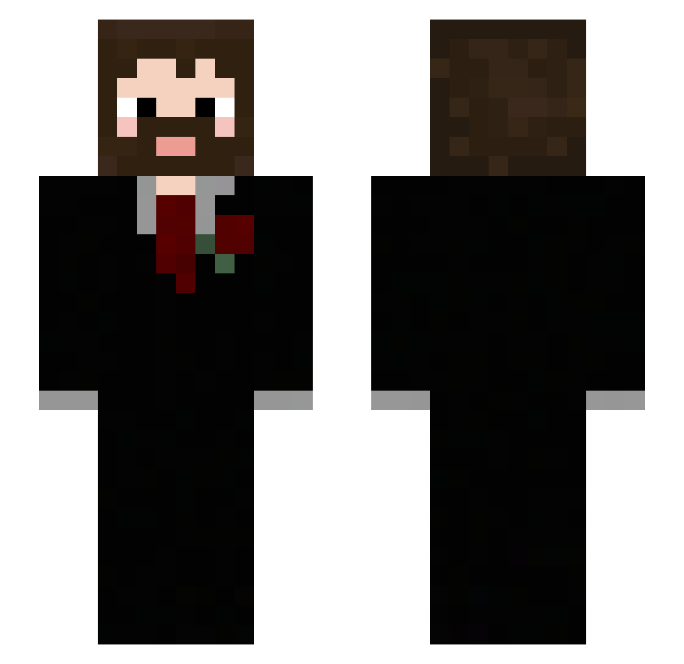 moneymagnet Minecraft skin, front and back view