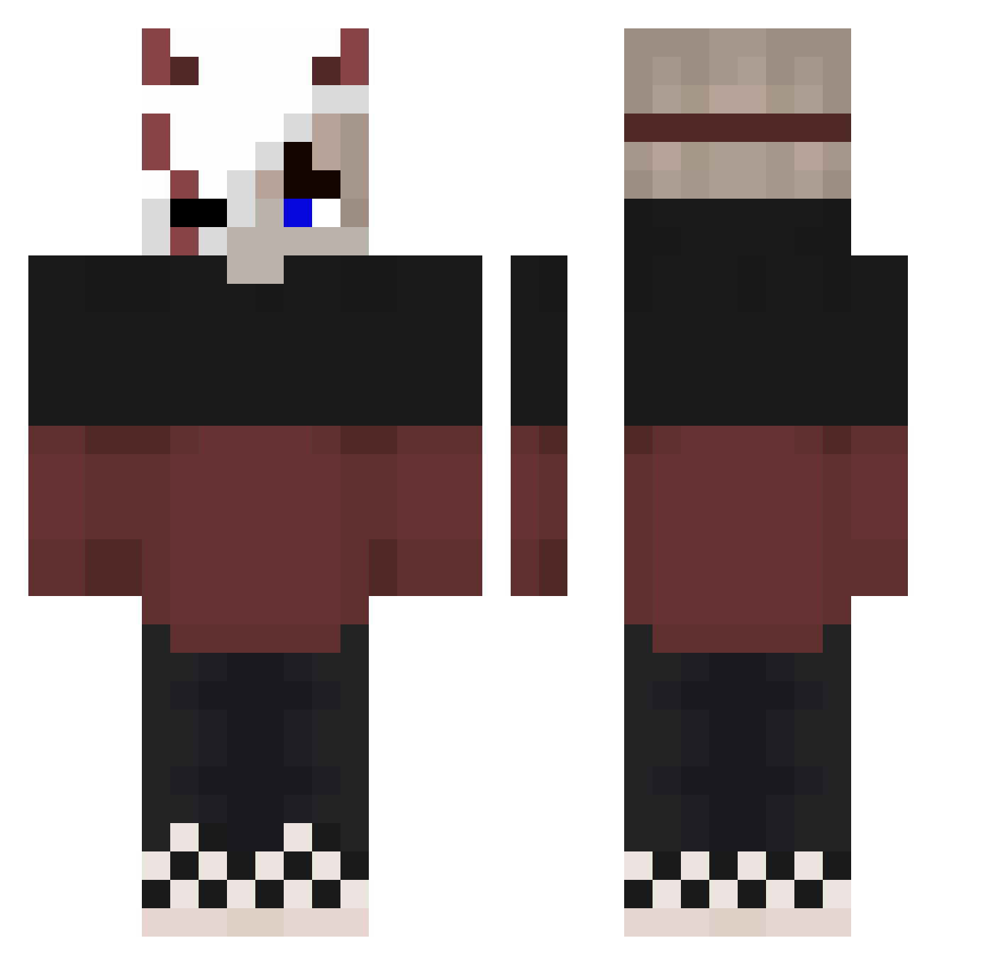 GigabyteGamer7 Minecraft skin, front and back view