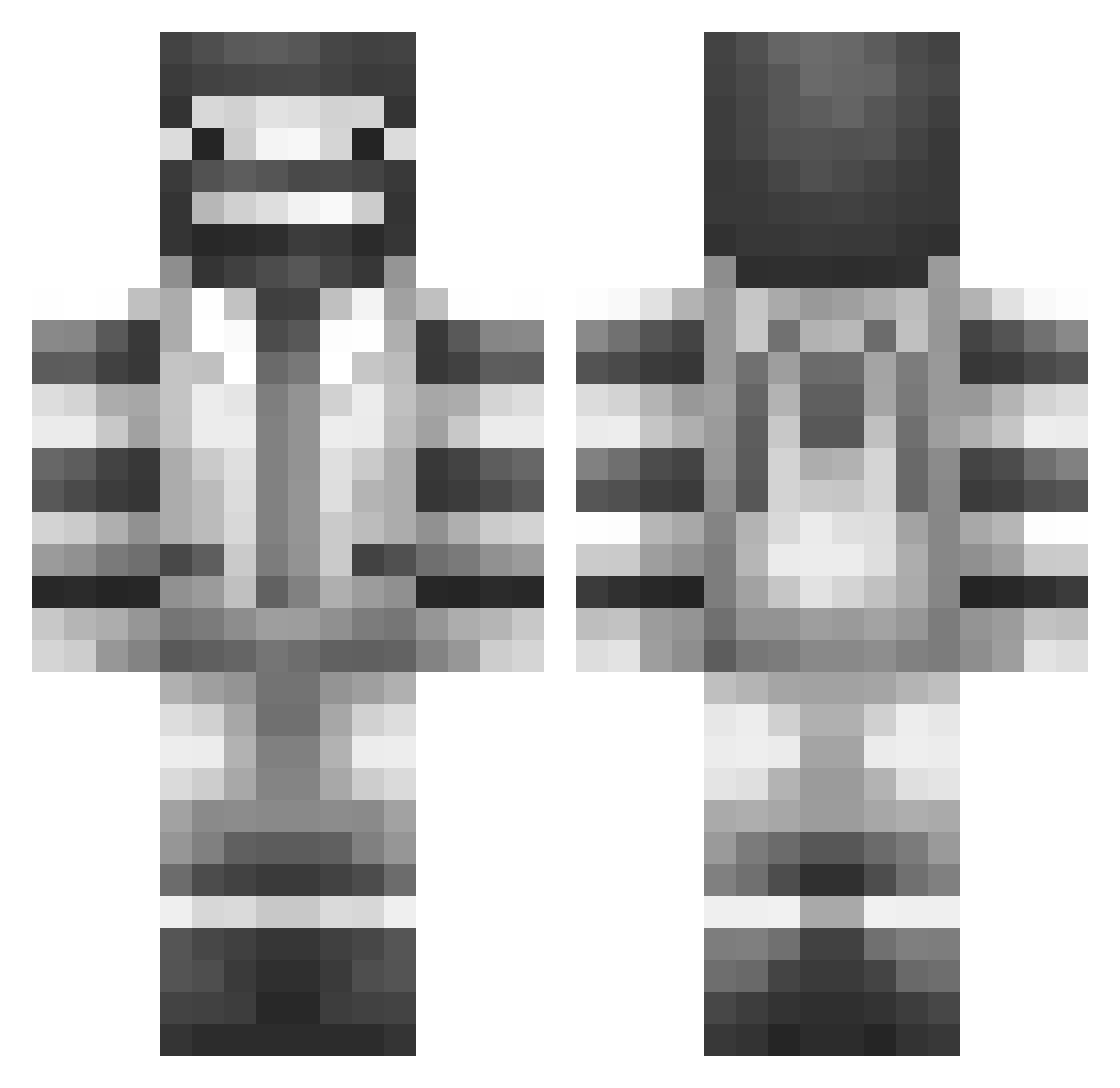 Hoyemikasa Minecraft skin, front and back view