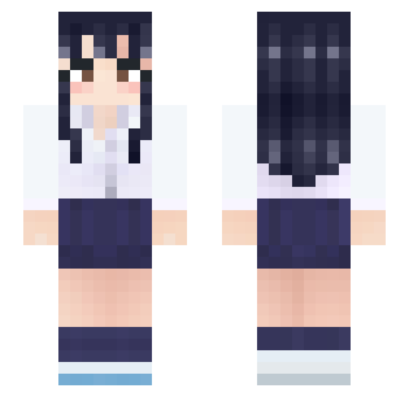 kewei71 Minecraft skin, front and back view