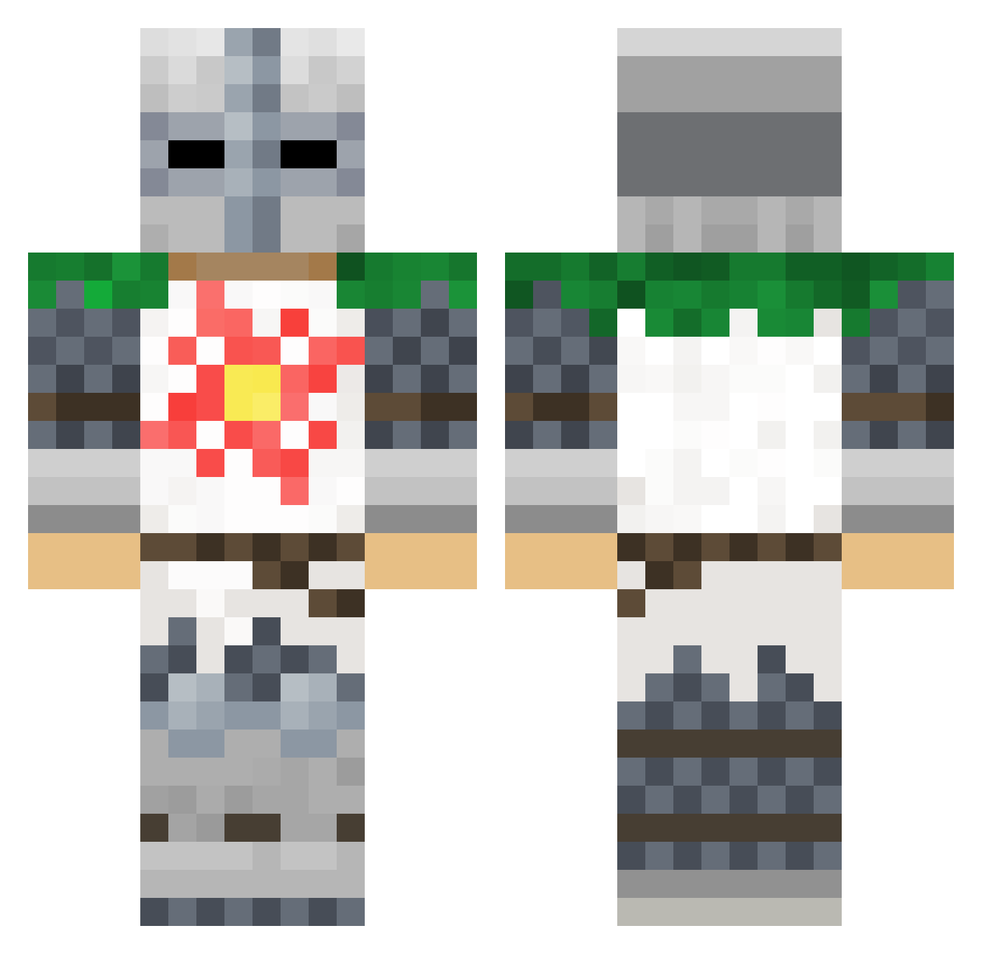 Meitneshi Minecraft skin, front and back view
