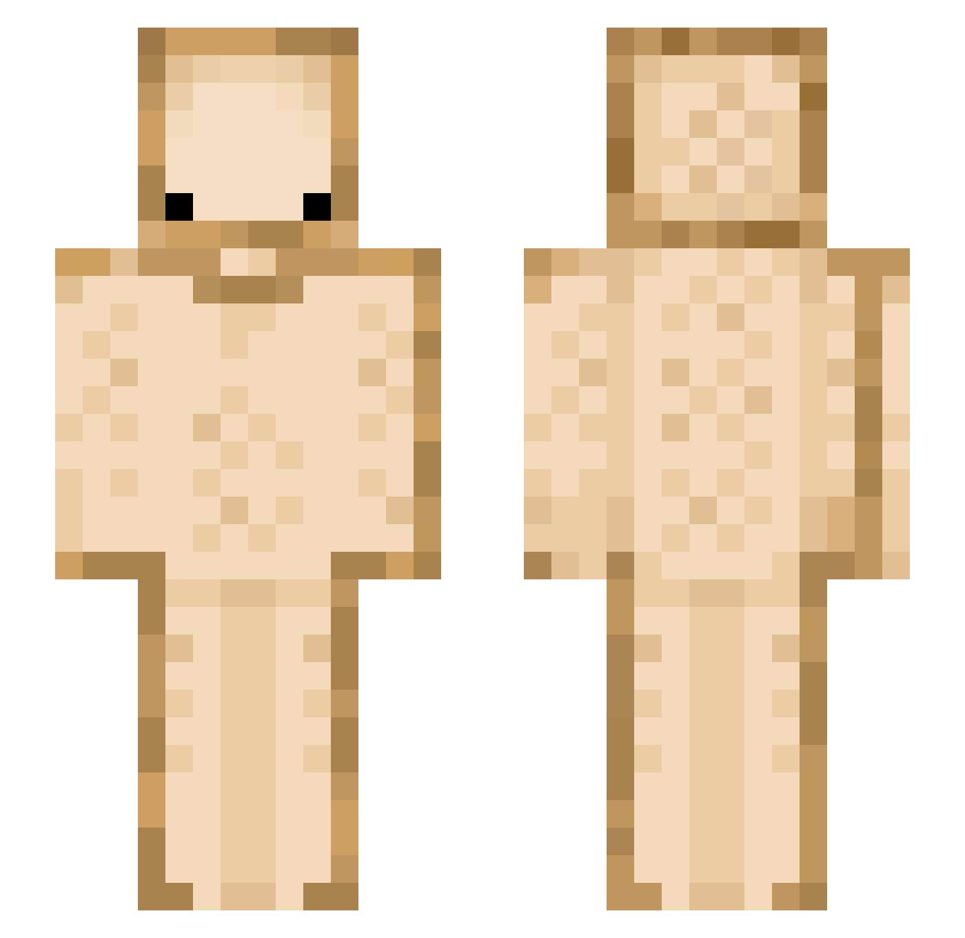 ChaYJ Minecraft skin, front and back view