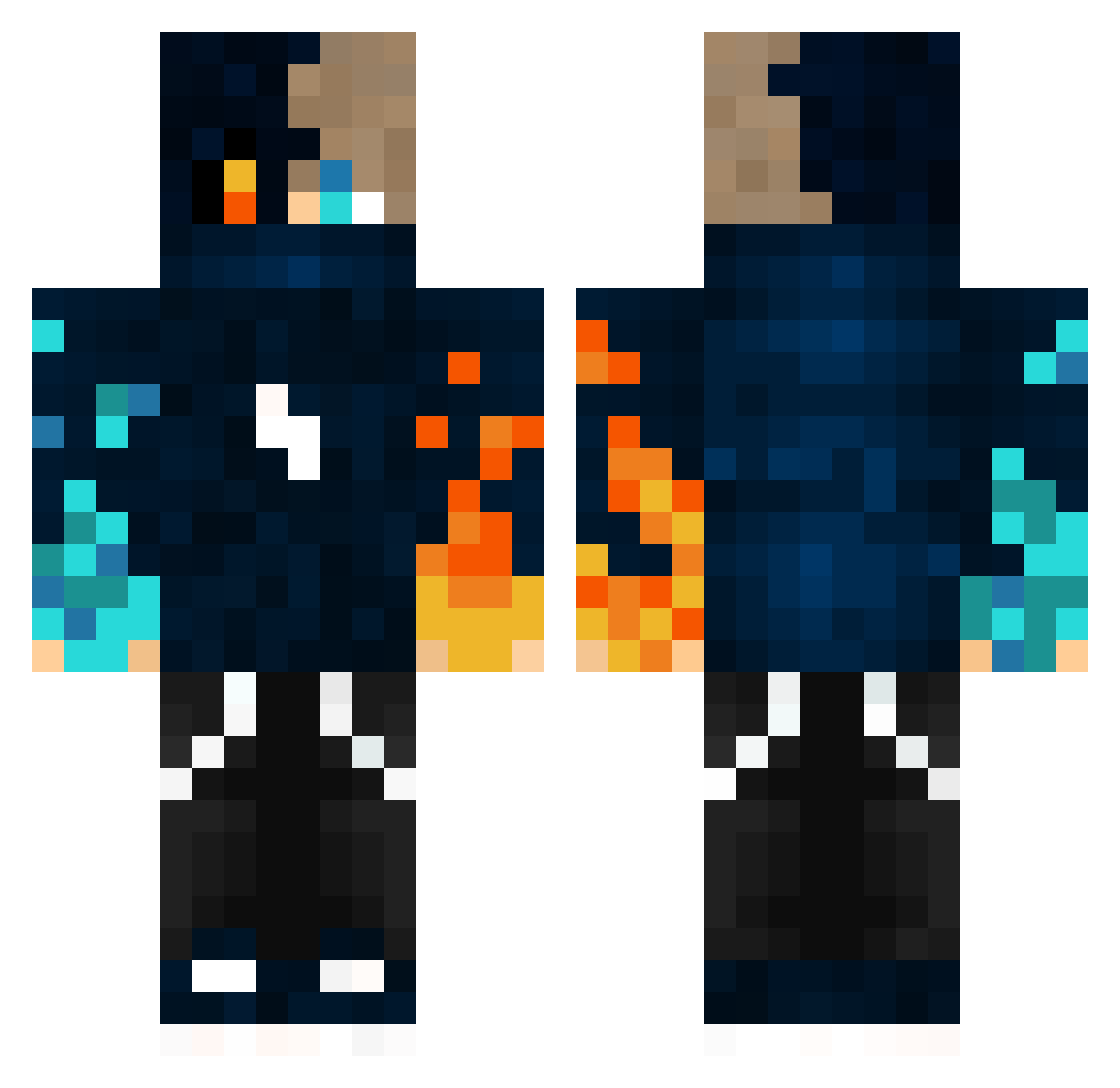 __PS10_ Minecraft skin, front and back view